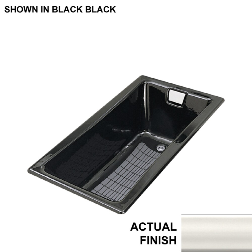 KOHLER 850-96 Tea-for-Two 32.0000-Inches x 60-Inches Biscuit Cast iron Rectangular Drop-in Soaking bathtub ( Reversible Drain )