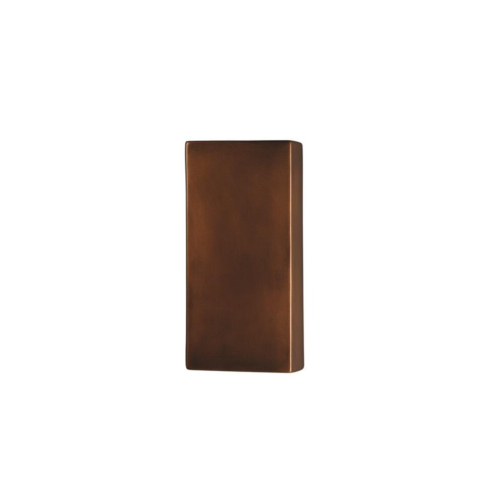 Justice Design Group CER-5955-ANTC Ambiance 7.25-in W 2 -Light Antique Copper Transitional Wall Sconce