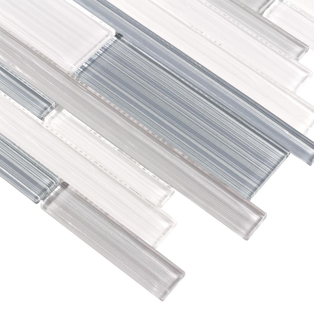 Elida Ceramica Light Cascades 12-in X 12-in Glossy Glass Linear Wall 