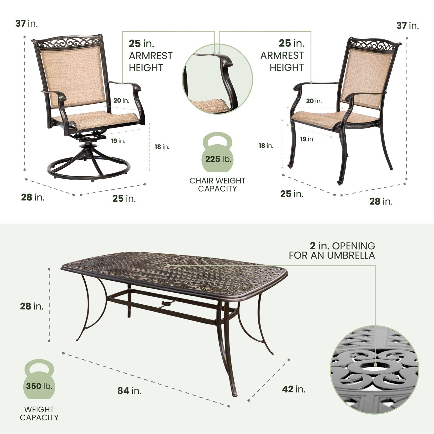 Hanover FNTDN7PCSW2C Patio-Dining-Sets - View #3