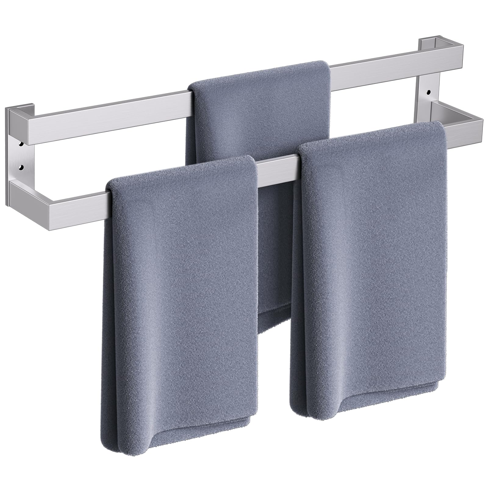 Aoibox  Double Towel Bar for Bathroom 32 Inch Stainless Steel Wall Mounted Towel Rack in Brushed Nickel Finish