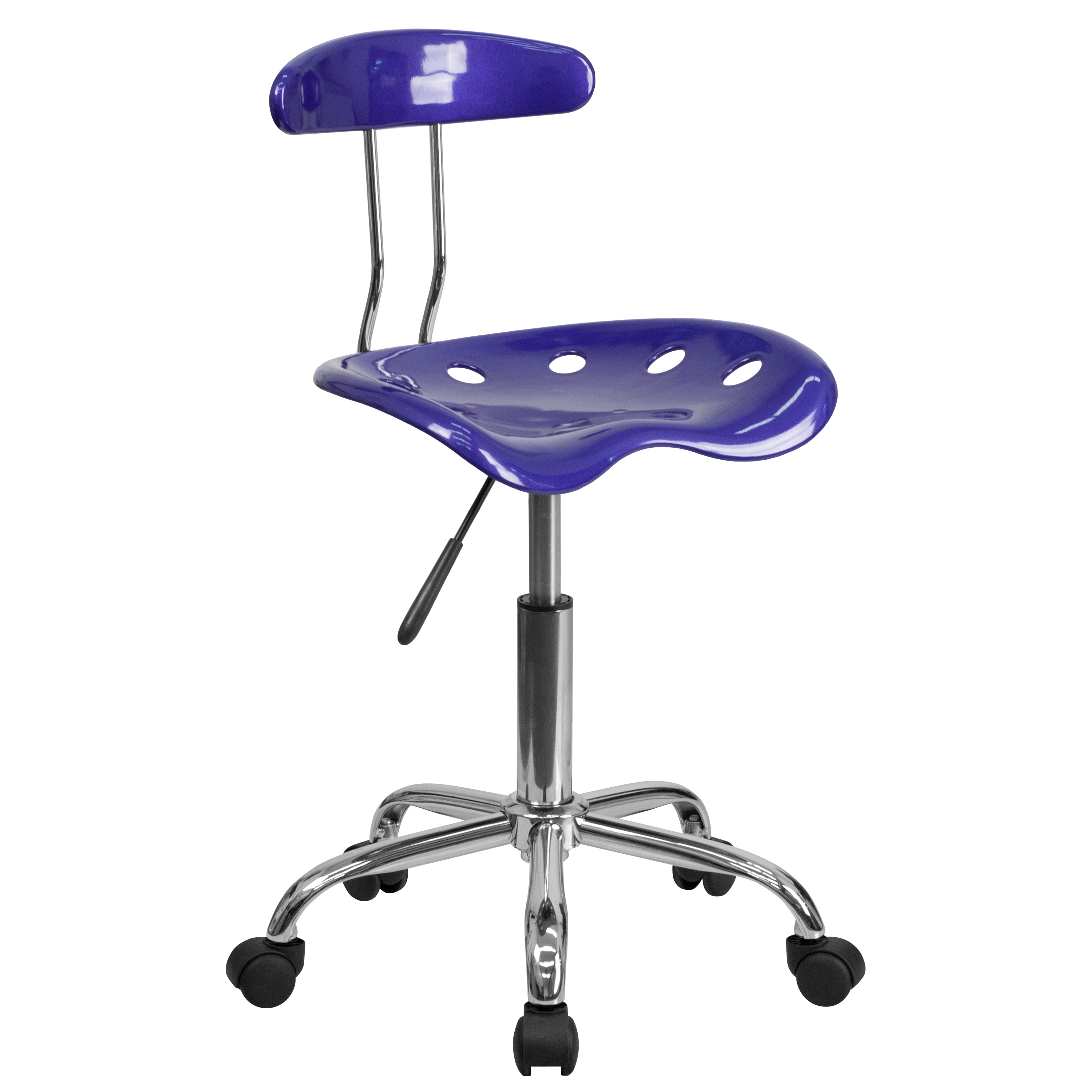 Flash Furniture 812581010671 Deep Blue Contemporary Adjustable Height Swivel Plastic Task Chair