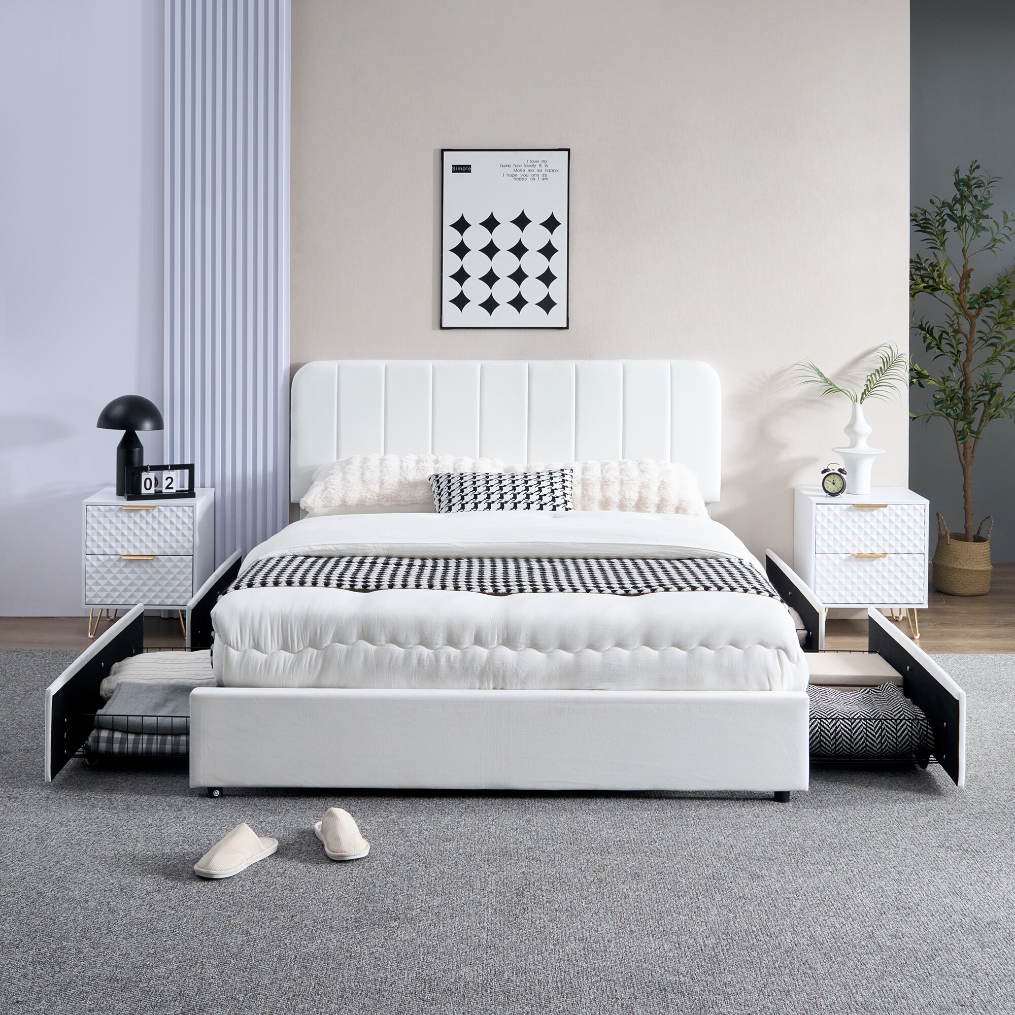 Vecelo LOE-CY-FB01-UP-WHT beds - View #8