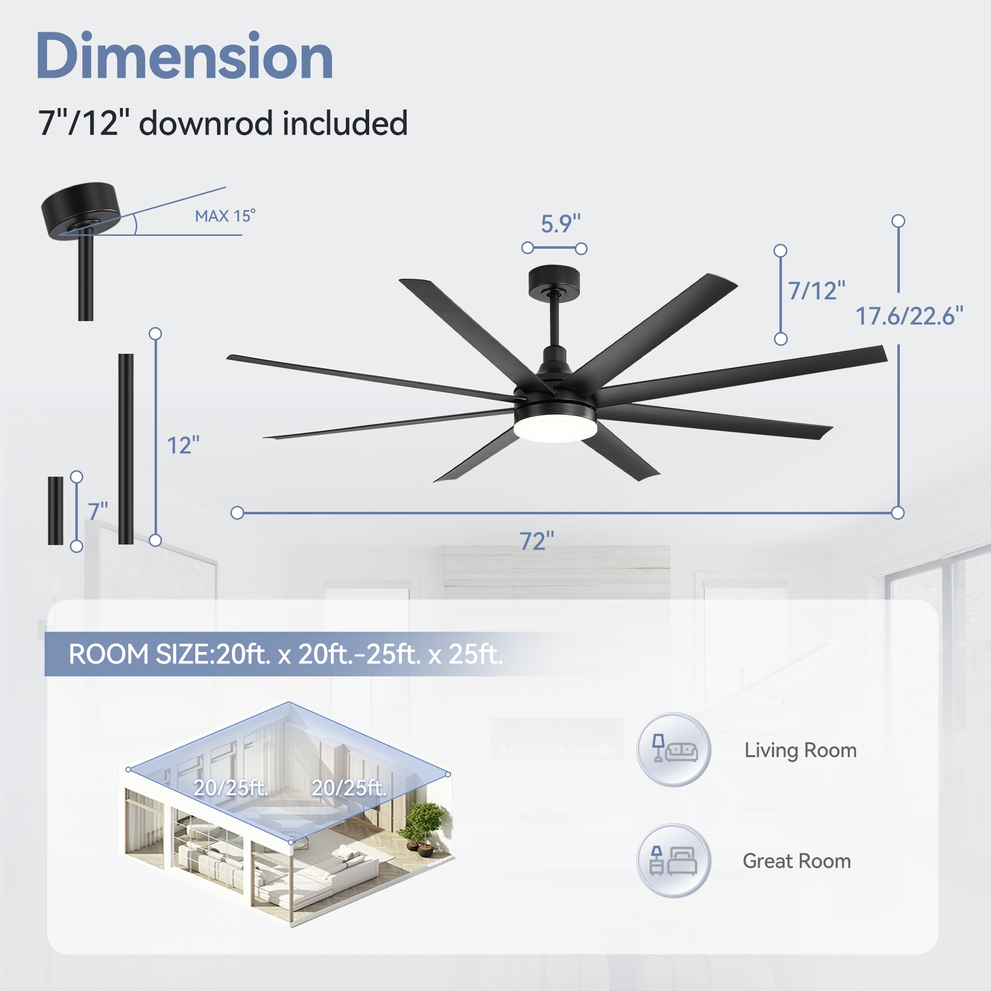 Breezary 27023-AB Ceiling-Fans - View #9