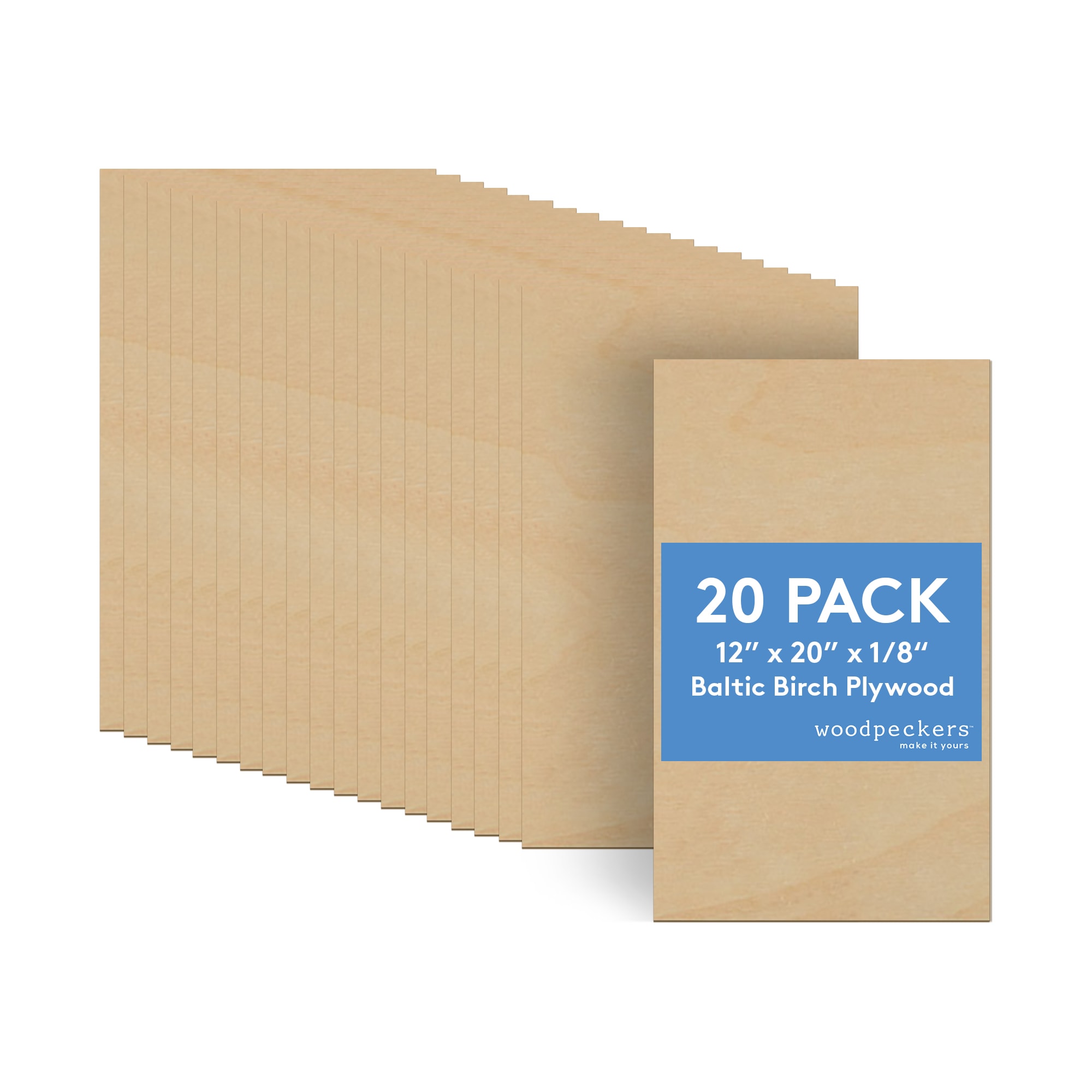Woodpeckers Crafts MF-PLY-12-20-18-P20 1/8-in x 1-ft x 2-ft Plywood