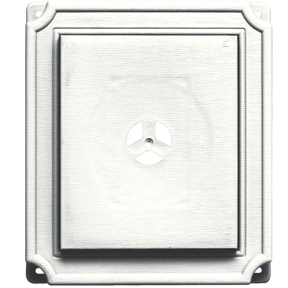Builders Edge 130110001123 7-in x 8-in White Vinyl Universal Mounting Block