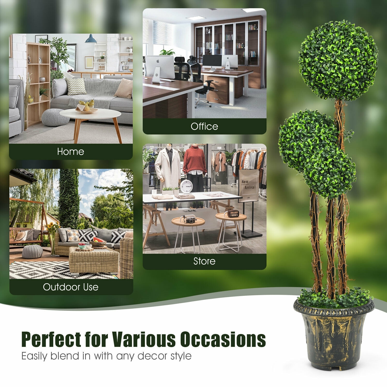 Slickblue D-CO-57076WH Artificial-Plants-Trees - View #4
