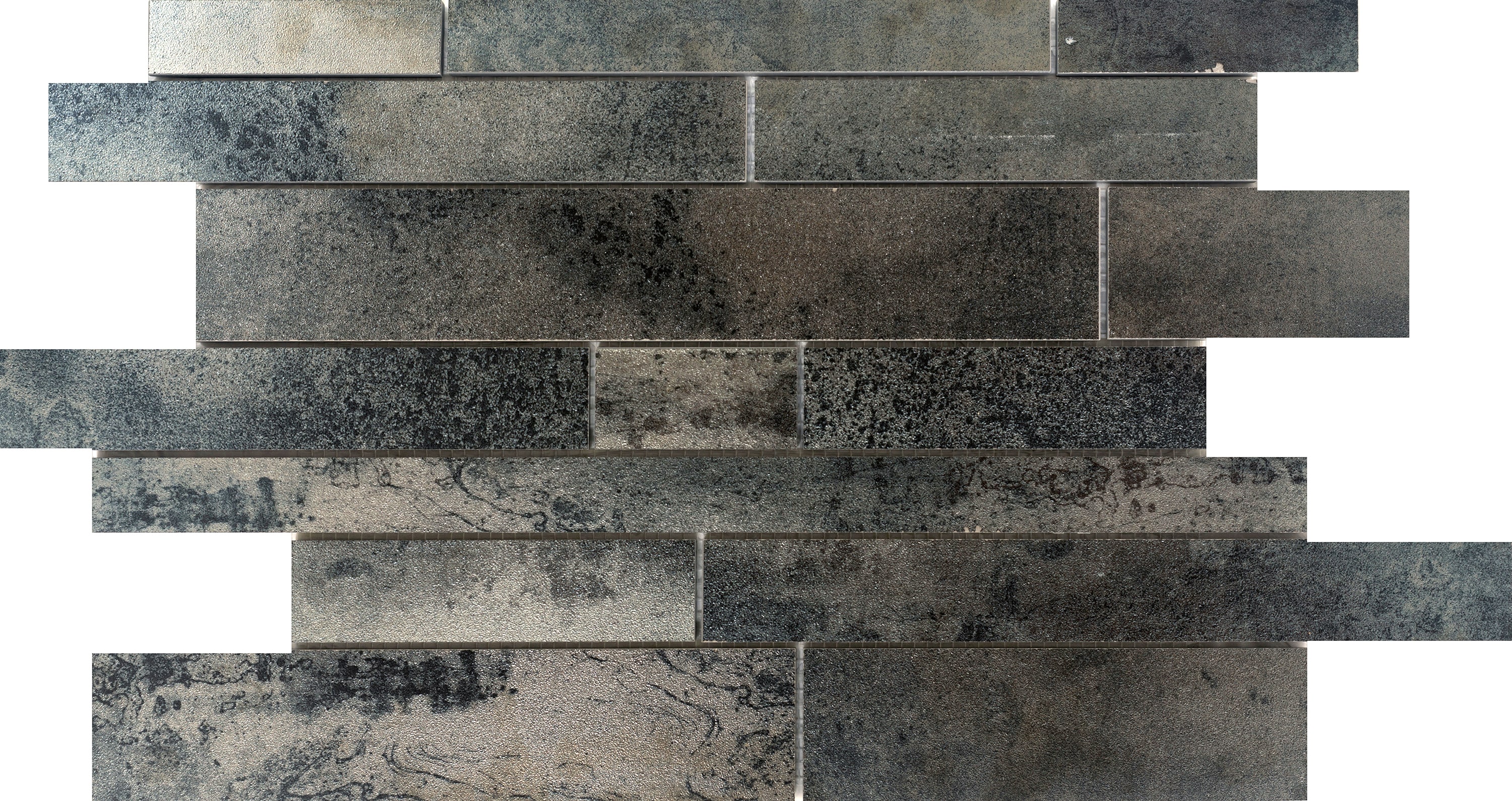 Emser F32ALCHSI1219MOL ALCHEMY Silver 12-in x 18-in Porcelain Border Tile (1.635-sq. ft/ Piece)