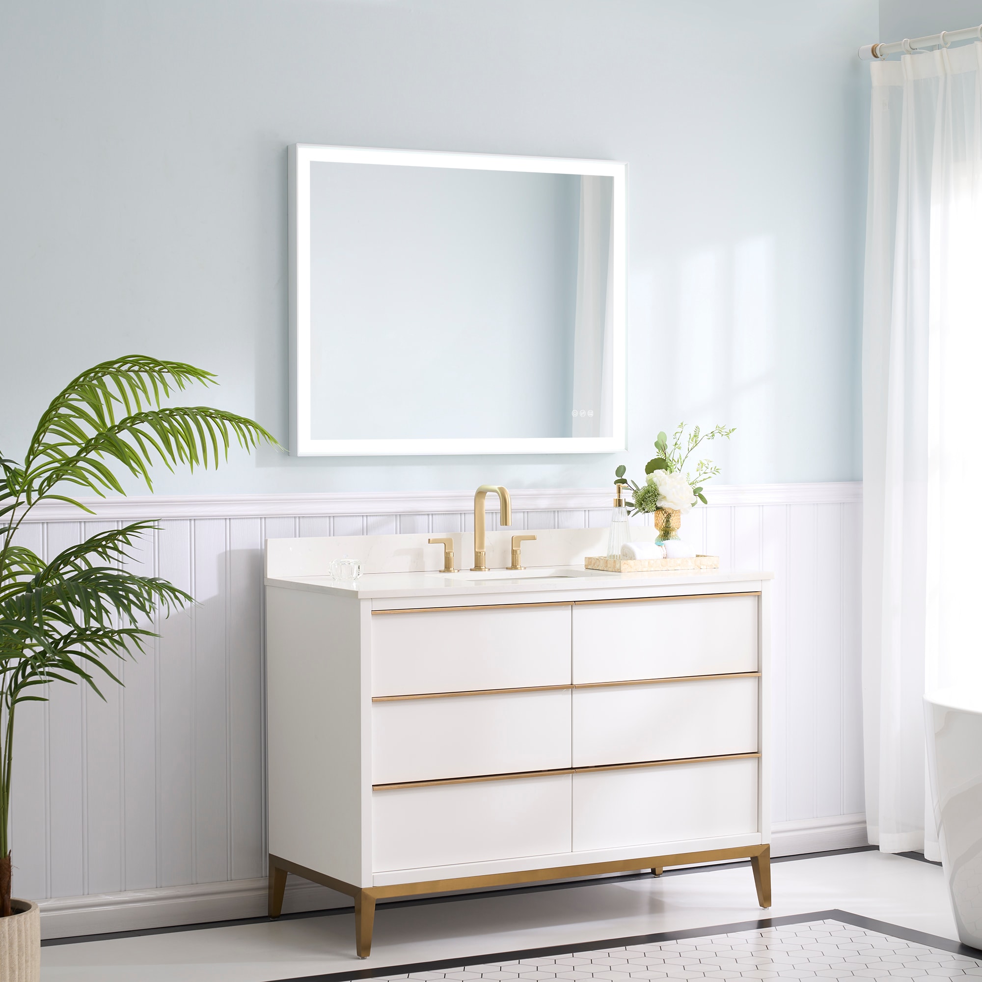 WELLFOR M1FM4032WT Framed-Bath-Mirrors - View #20