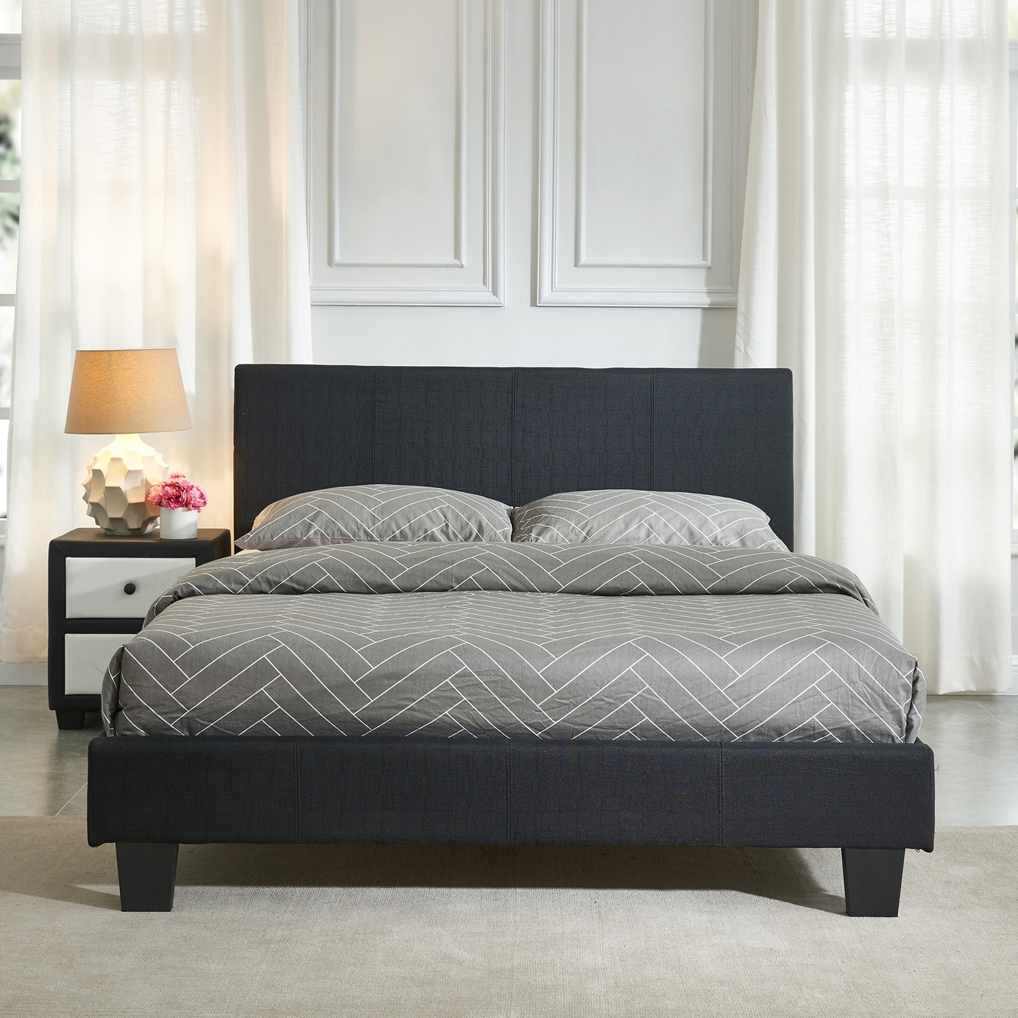 Worldwide Homefurnishings Black Full Platform Bed At Lowes.com