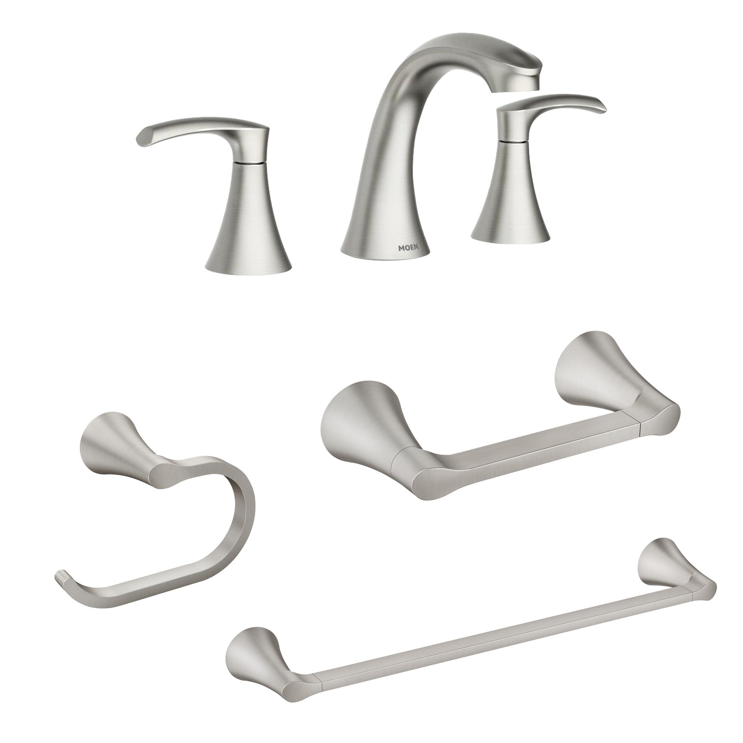 Shop Moen Graeden 8in Widespread 2-Handle Bathroom Faucet with 18 in ...