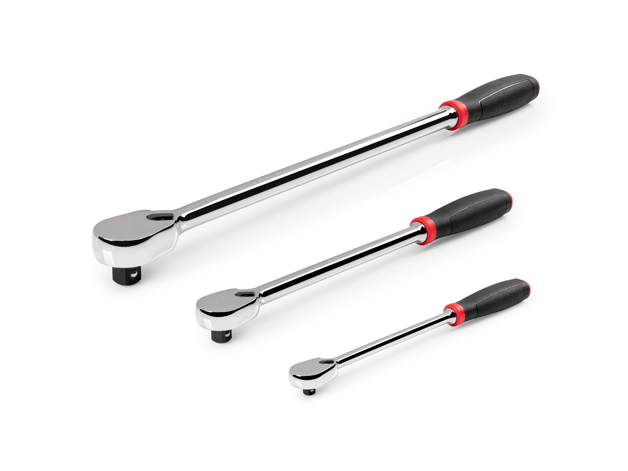 TEKTON 3-Piece 90-Tooth 1/2-in, 3/8-in, 1/4-in Drive Comfort Grip Handle Ratchet Set SRH99004 Sansujyuku sansujyuku.com