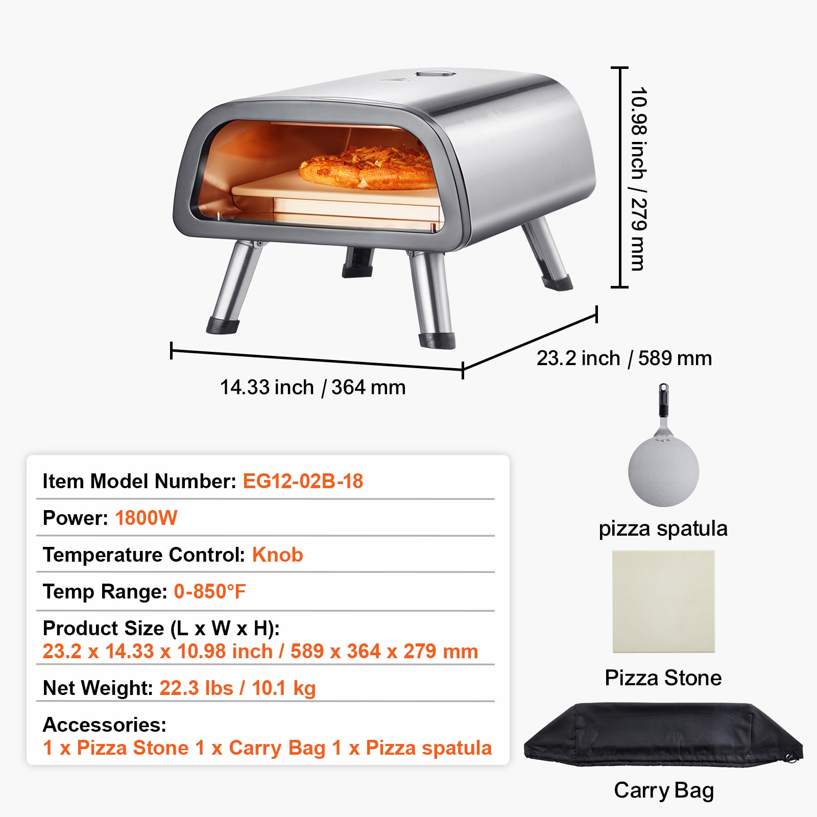 VEVOR SCGDKTMSDPSL06328V1 Outdoor-Pizza-Ovens - View #7