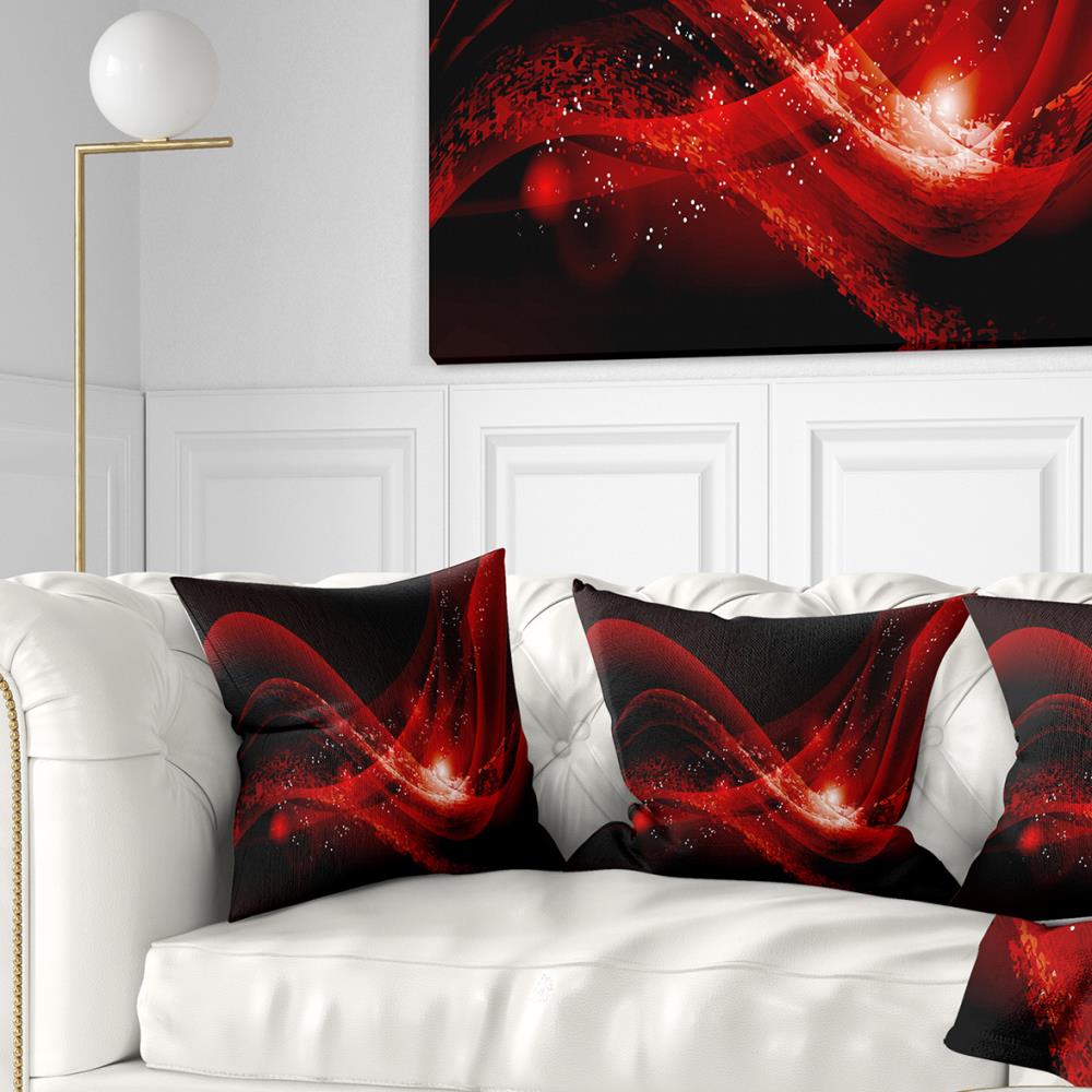 Designart CU8113-18-18 18-in x 18-in Red Indoor Decorative Pillow