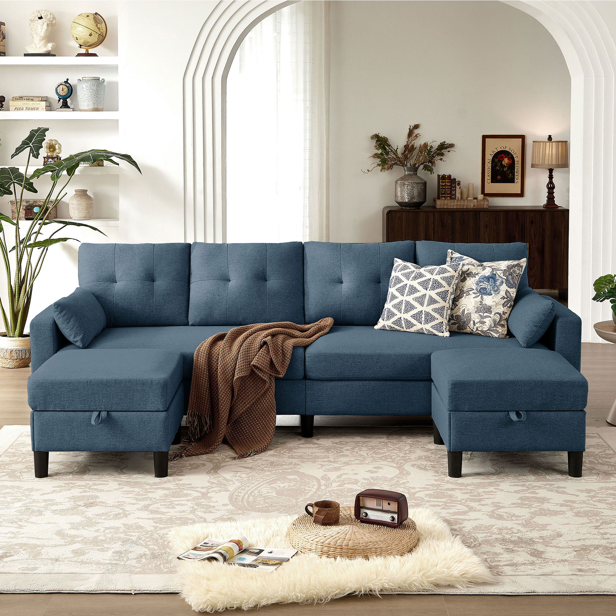 Jarenie YMX45BL YMX45 100.79 Modern Blue 6+ -seater Sofa