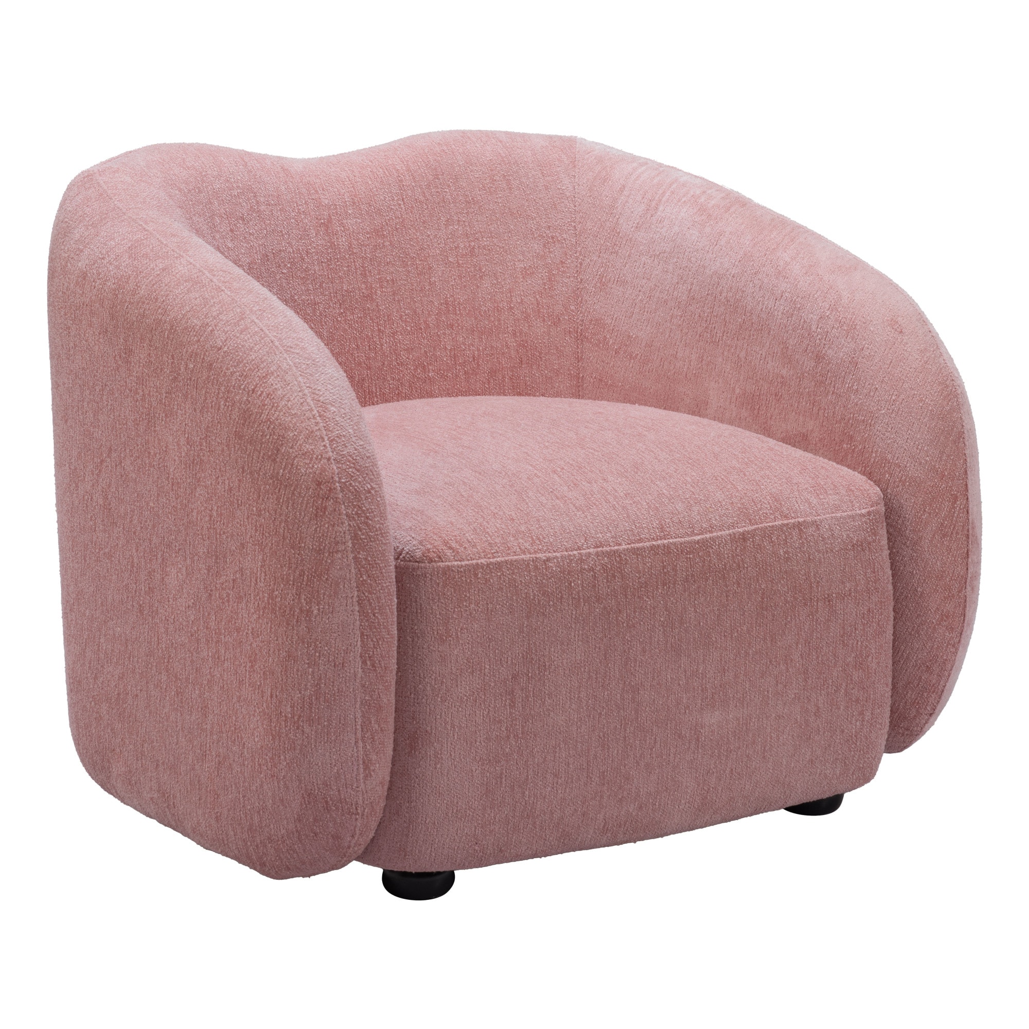 ZUO 110008 35.8-in W Modern Mauve Pink Accent Armchair