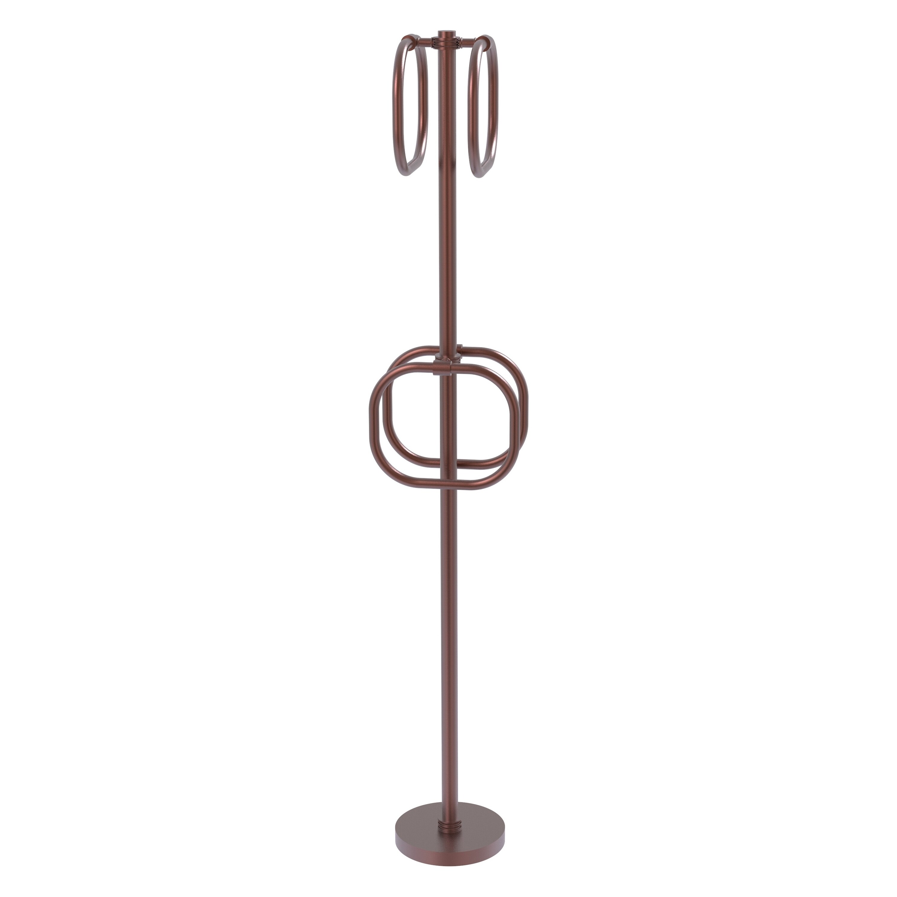 Allied Brass TS-40D-CA Antique Copper Freestanding floor Single Towel Ring