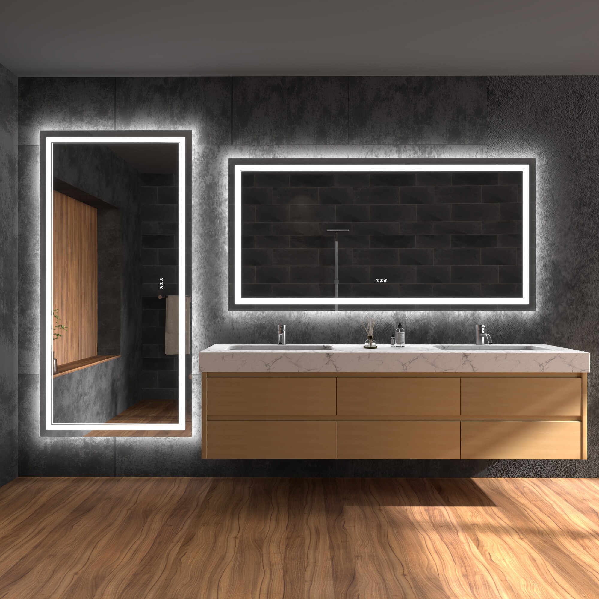 ExBrite EXBM3036V12 Framed-Bath-Mirrors - View #9