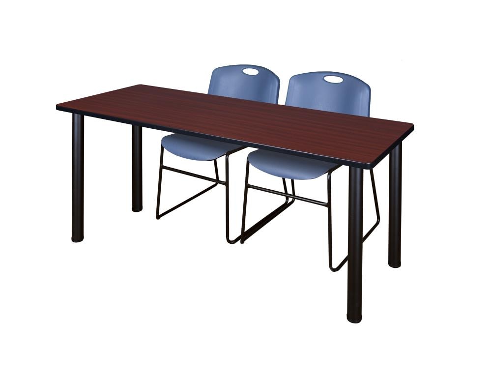 Regency MT7224MHBPBK44BE Training Brown 4-Person Training Table (72-in W x 29-in H)