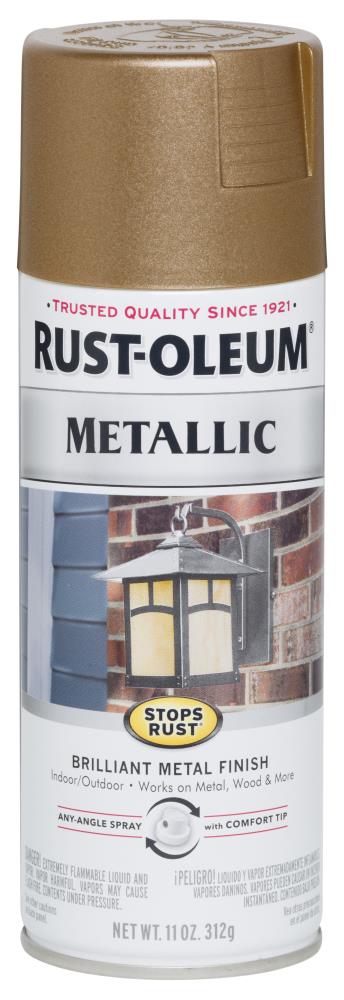 Rust-Oleum 260728-6PK Universal All Surface Metallic Spray Paint, 11 oz, Antique Brass, 6 Pack