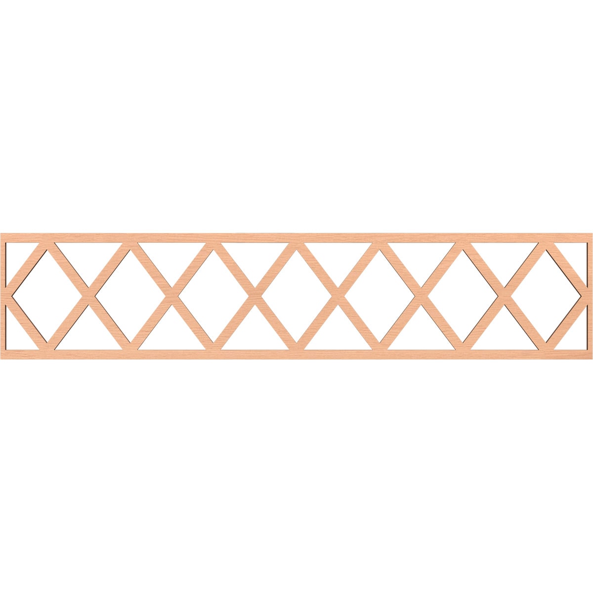 Ekena Millwork MLDA10X46WOLAL Wolford Fretwork Flat Trim 10-in x 3.9-ft Alder Brown Unfinished 2155918 Pierced Wall Panel Moulding