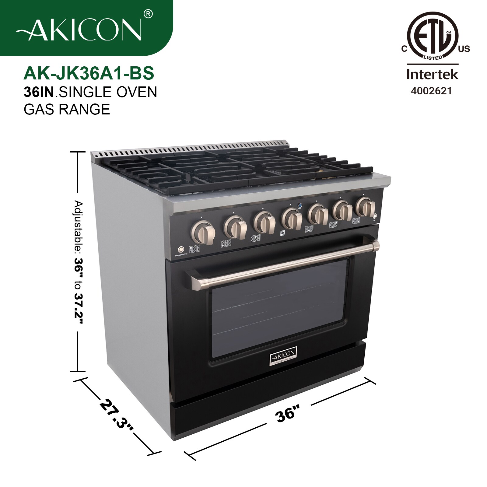 Akicon AK-JK36A1-BS Freestanding-Gas-Ranges - View #7