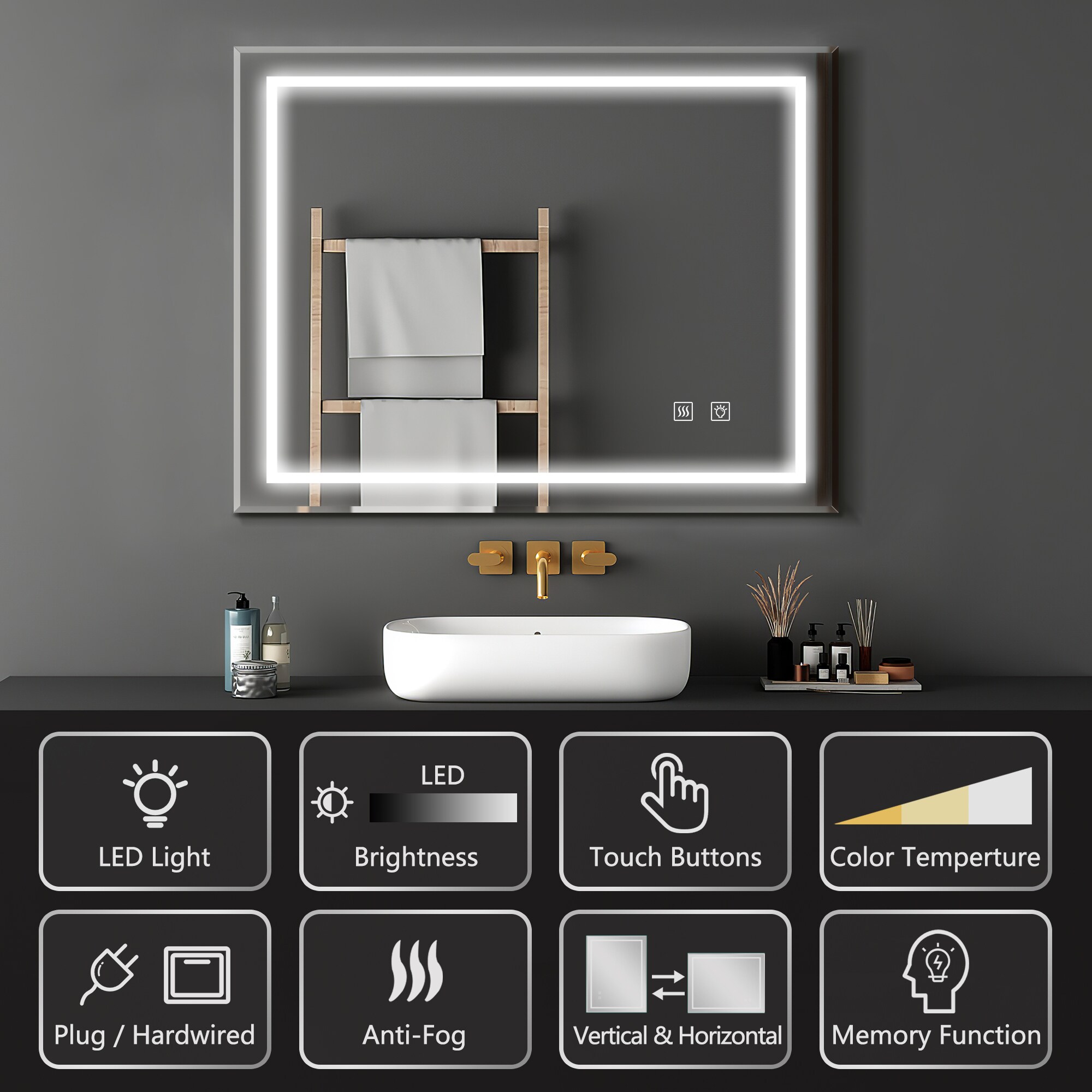 Dovelina LS-A-MR03067 Framed-Bath-Mirrors - View #7