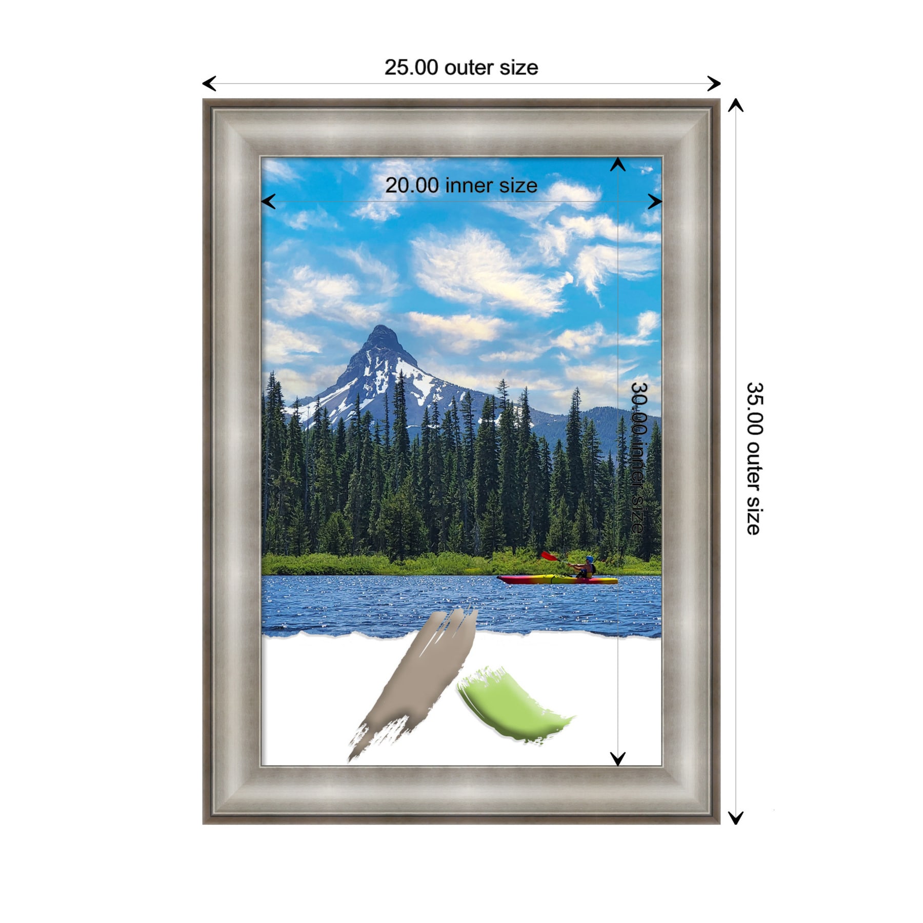 Imperial Silver Polystyrene Wall Picture Frame 20x30