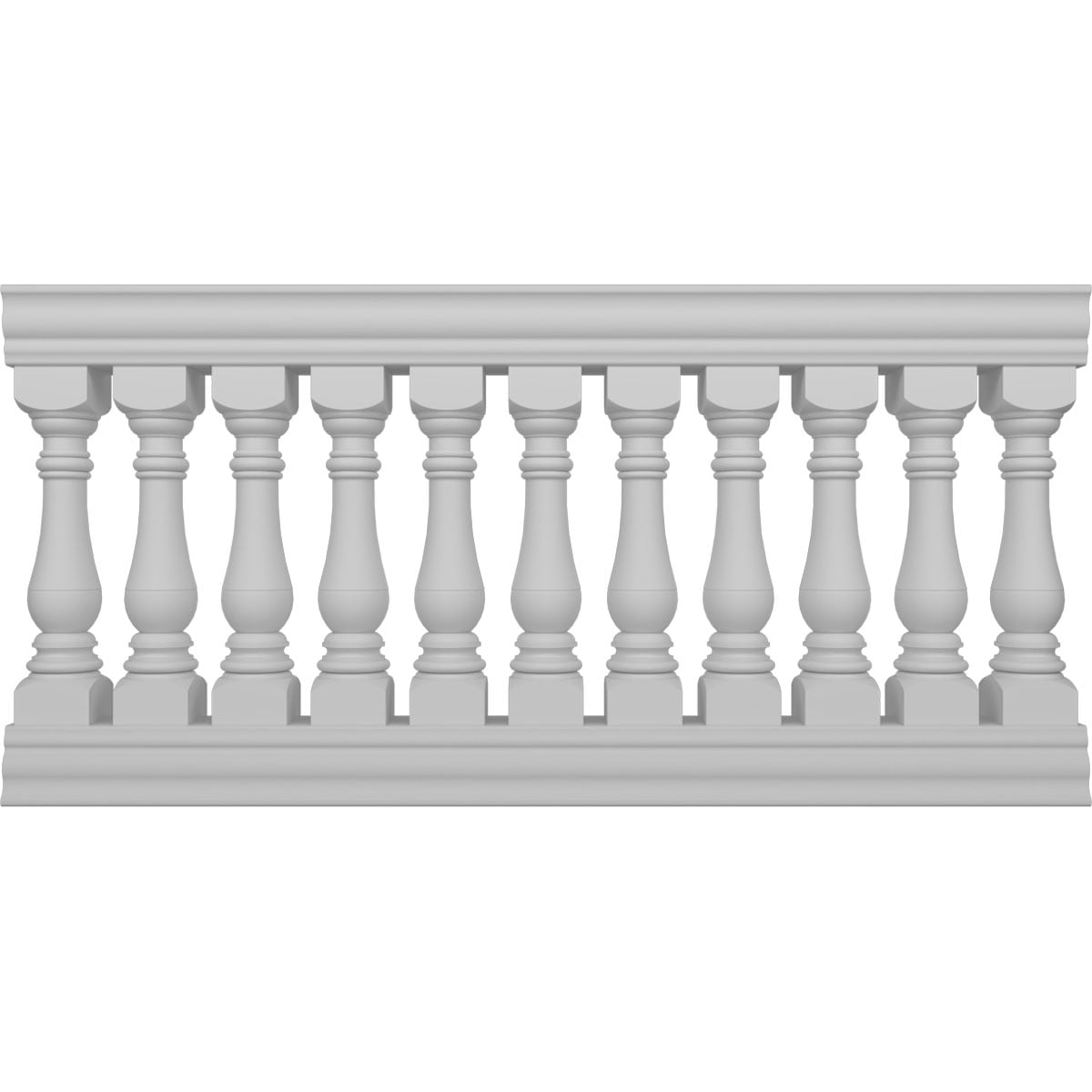 Ekena Millwork BALK38X072BRG FiberThane 6-Feet x 38-Inches Bradford Fiberglass Deck Rail Kit