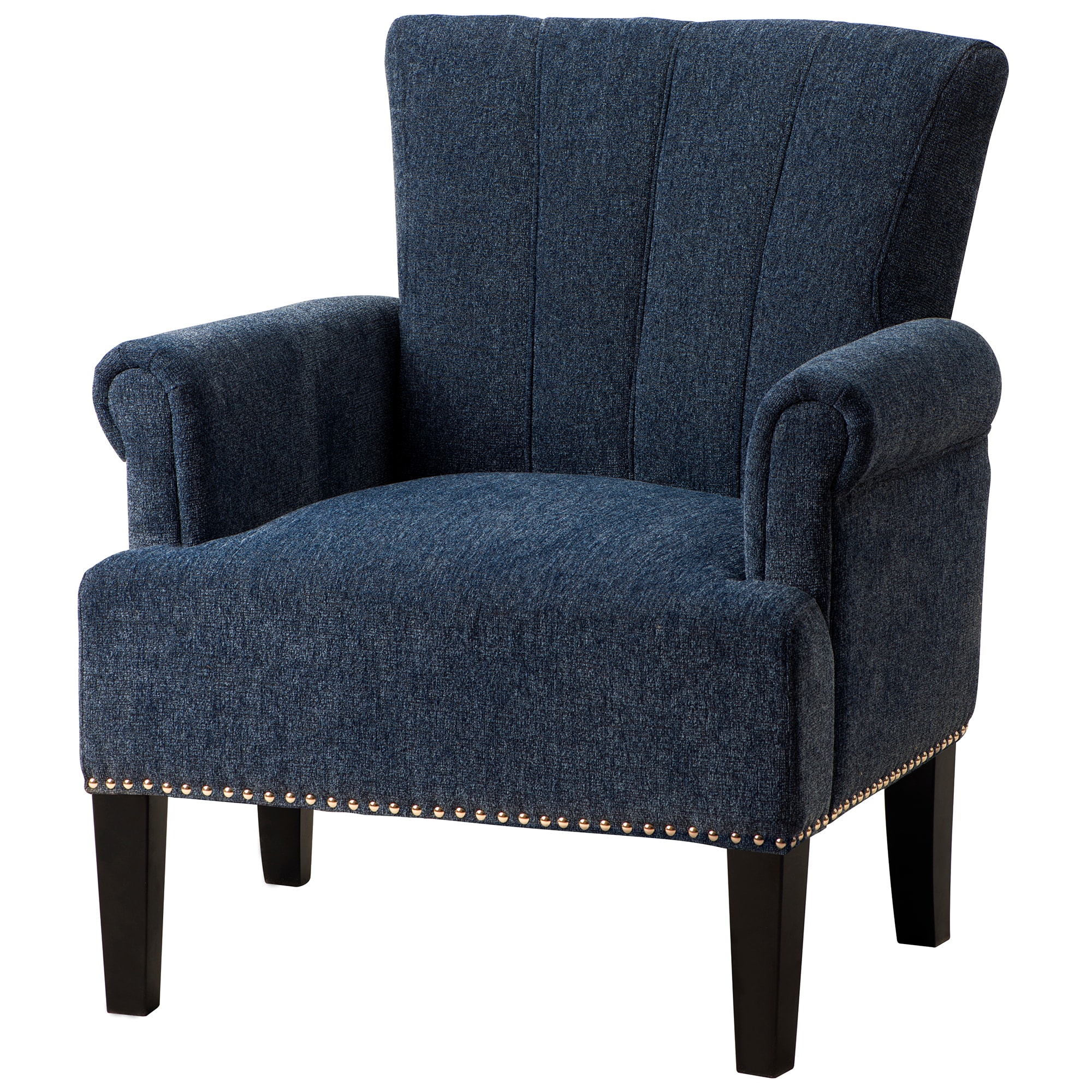 CASAINC WF-EA-004 WINE Midcentury Blue Accent Chair