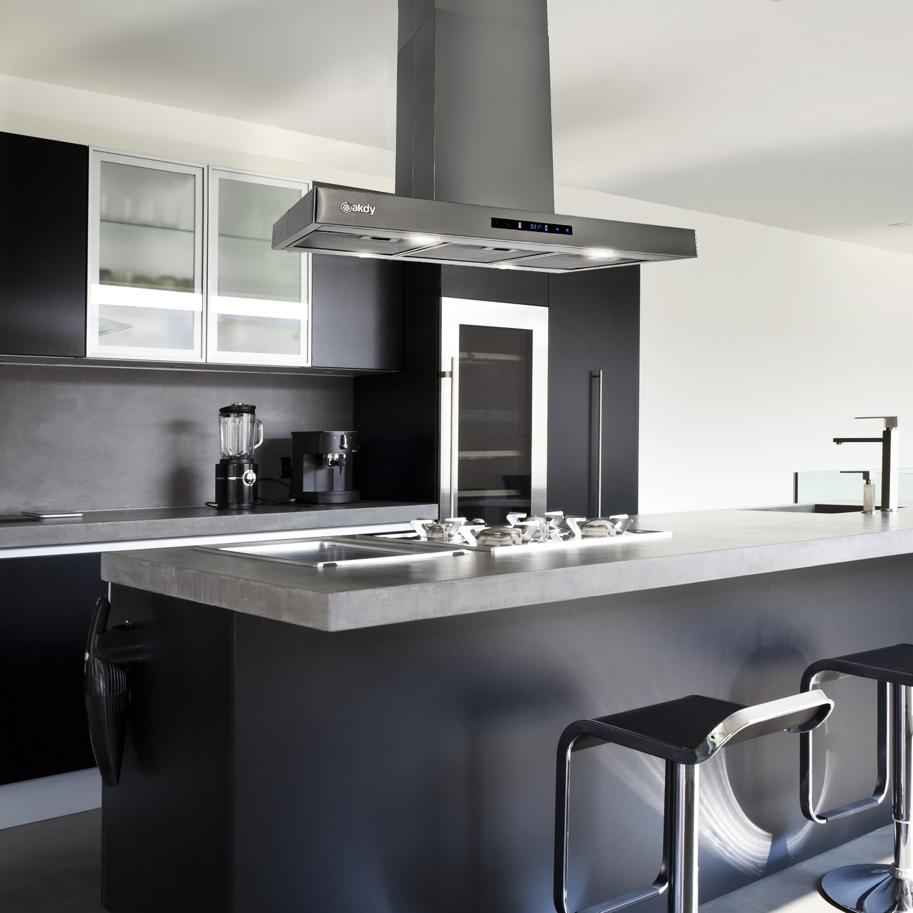 AKDY RH0483CFL Island-Range-Hoods - View #3