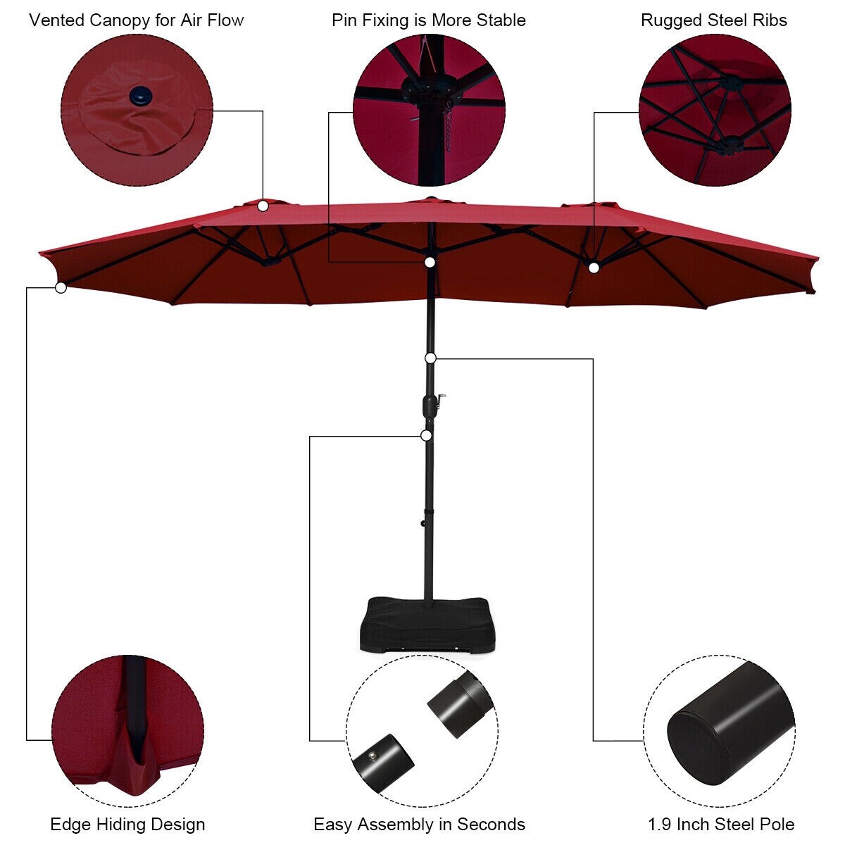 Clihome CWCH-OP70097WN Umbrellas-2 - View #7