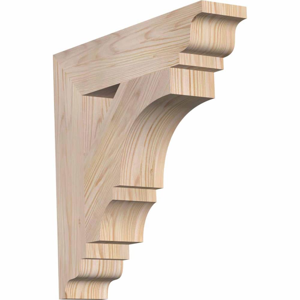 Ekena Millwork BKT04X18X18BOA01SDF Balboa traditional smooth 3-1/2-in x 18-in x 18-in Douglas fir Brown Wood Standard bracket