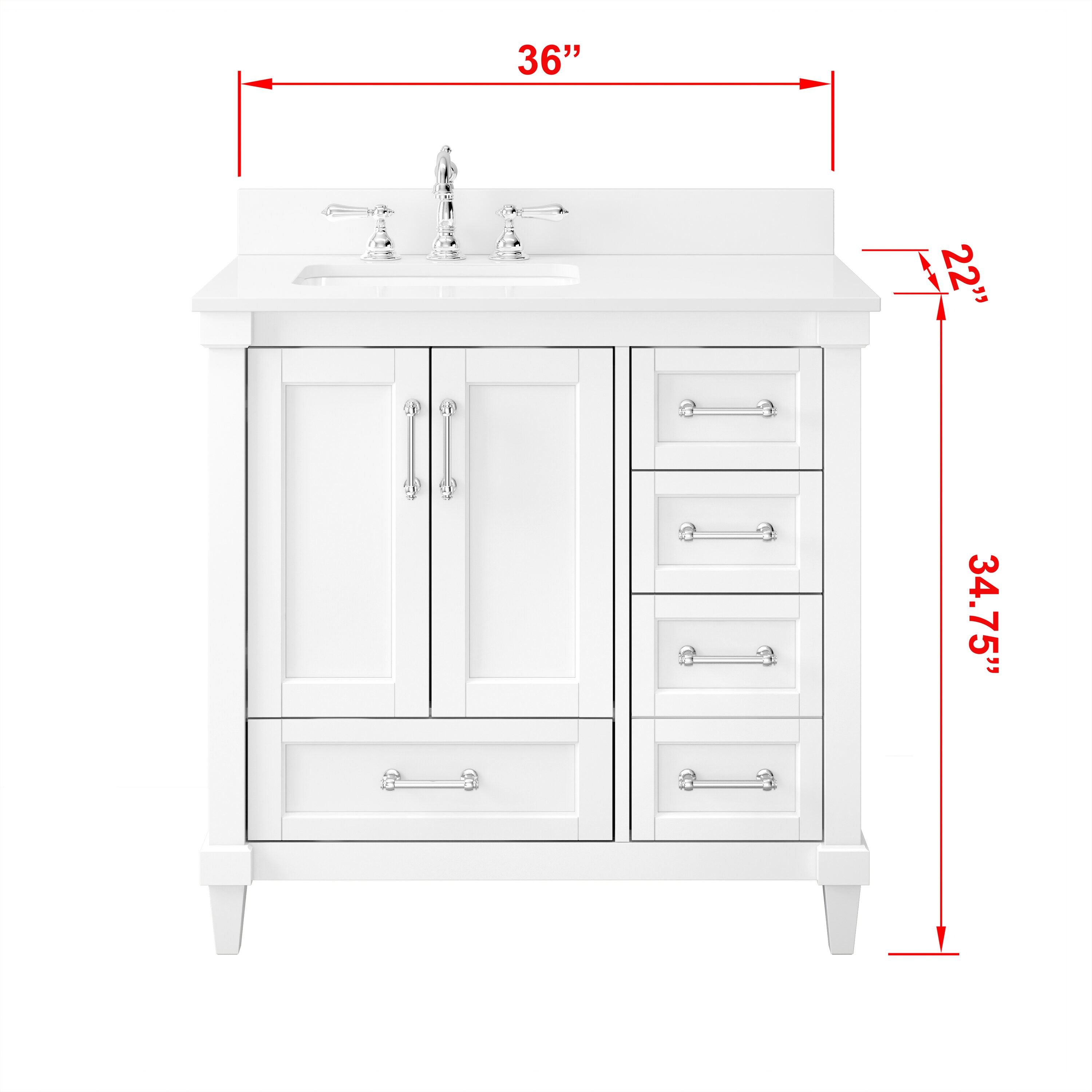 allen + roth TJ02-08V3622WH Bath-Vanity-Combo - View #11