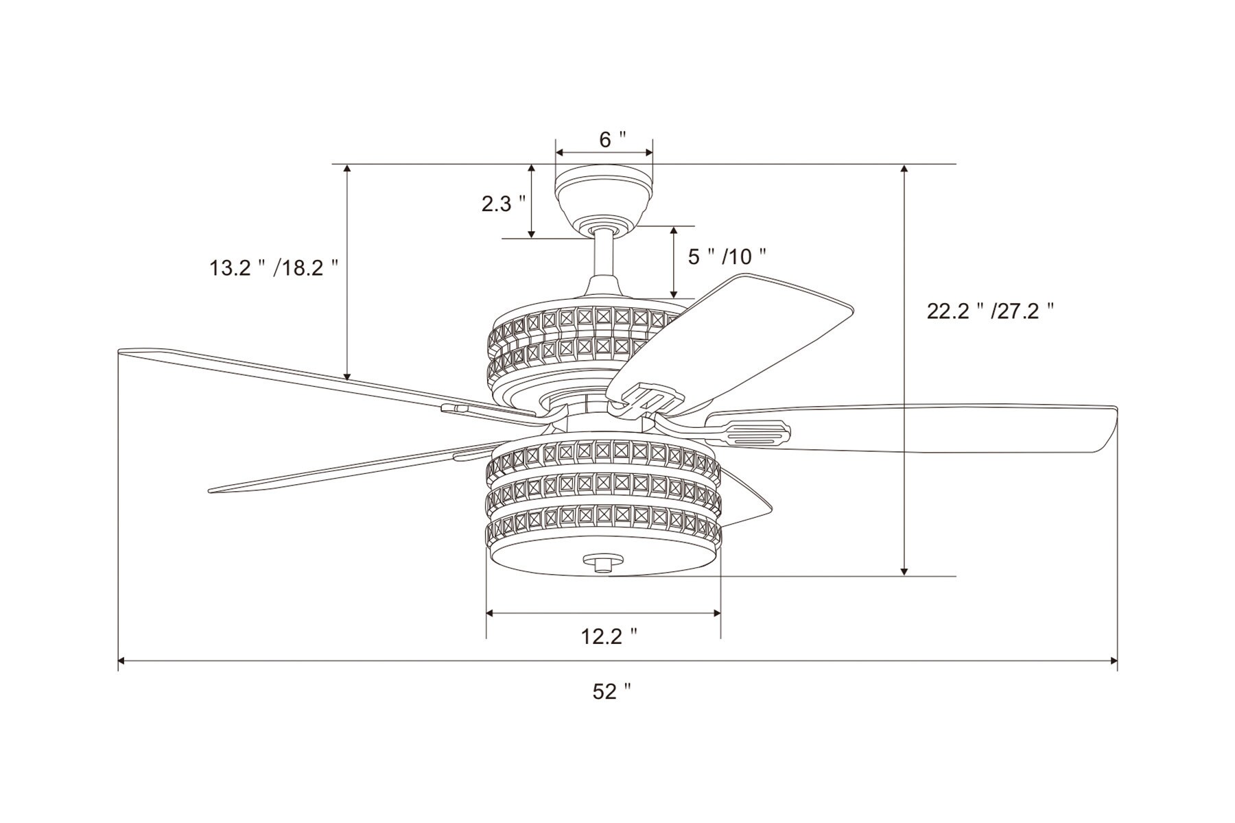 Edvivi FFG775CH Ceiling-Fans - View #4
