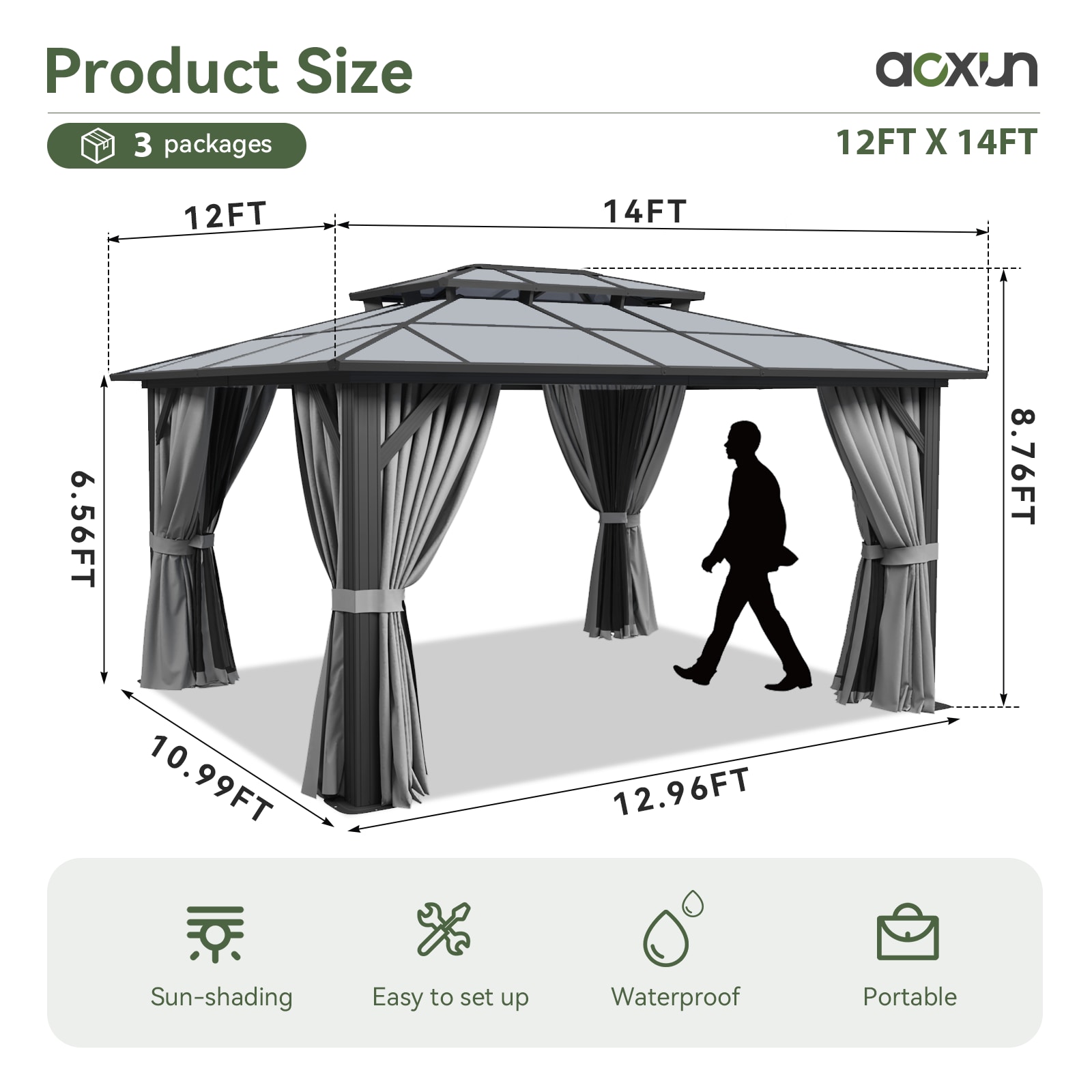 AOXUN AX-401G13 Wood-Resin-Gazebos - View #6