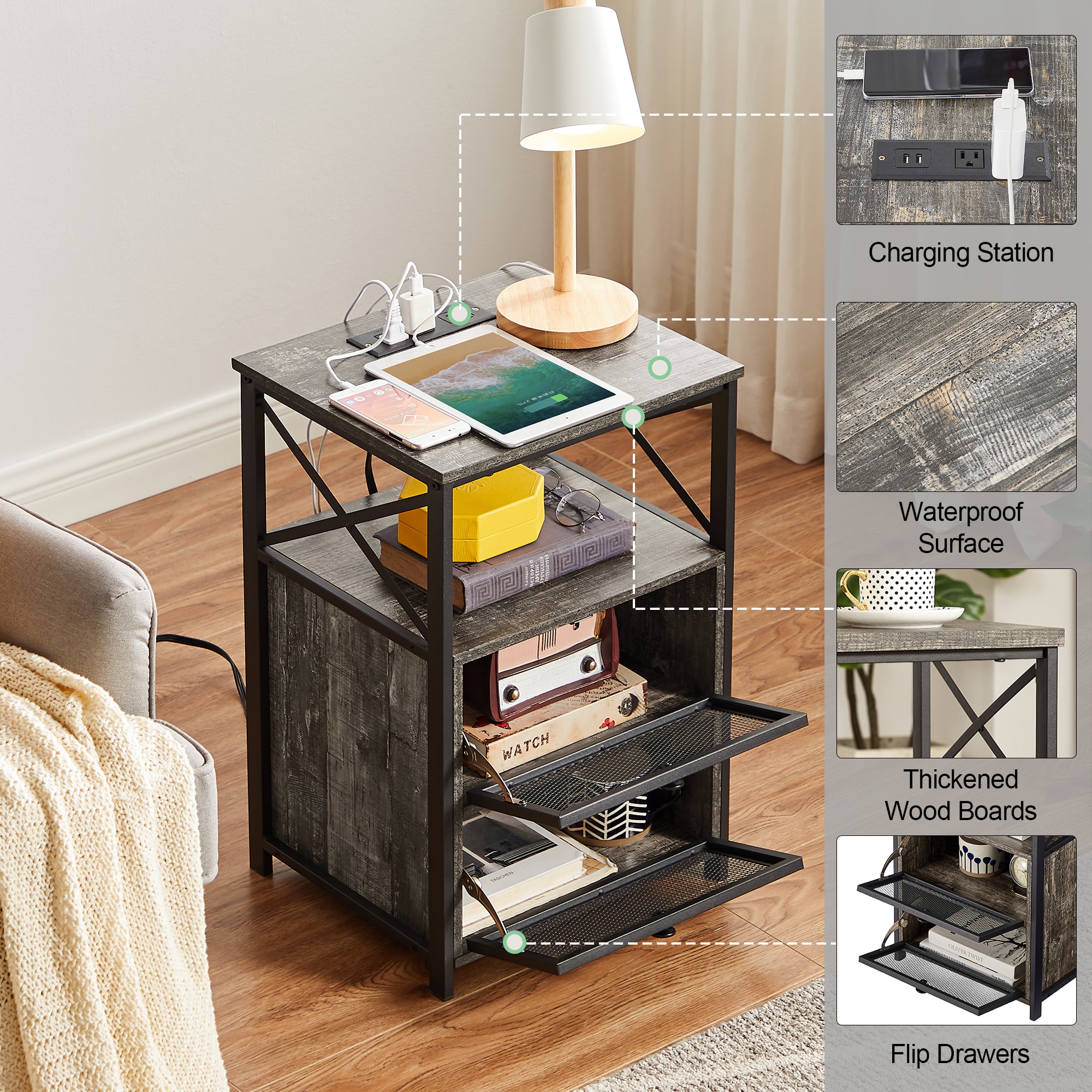 Vecelo LOE-XF-NS23-OS-A2 nightstands - View #7