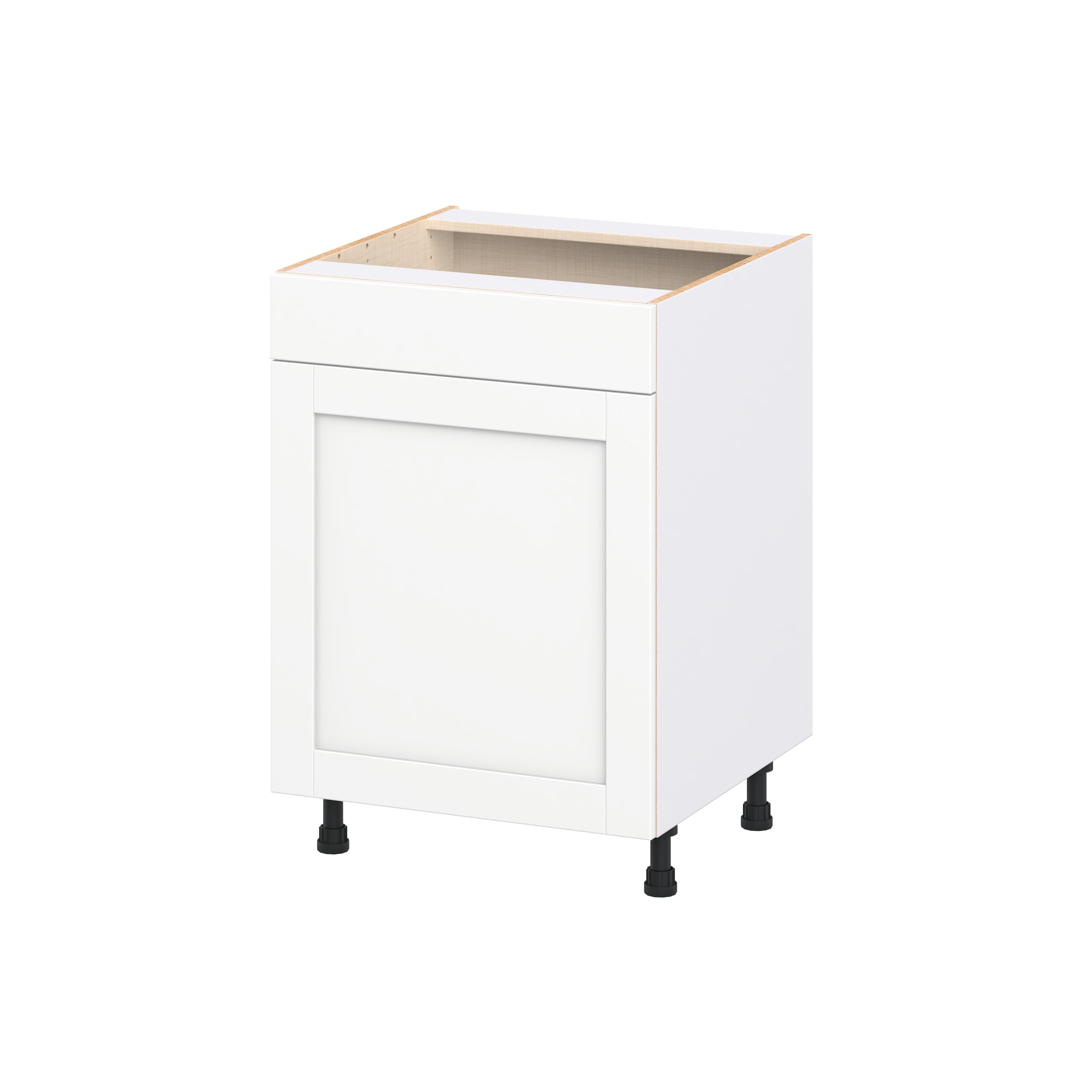 Hugo&Borg DSSB24FF(L/R)-RM Rosemont 24-in W x 34.5-in H x 24.5-in D Bright White Sink Base Fully assembled Cabinet Flat Panel Shaker