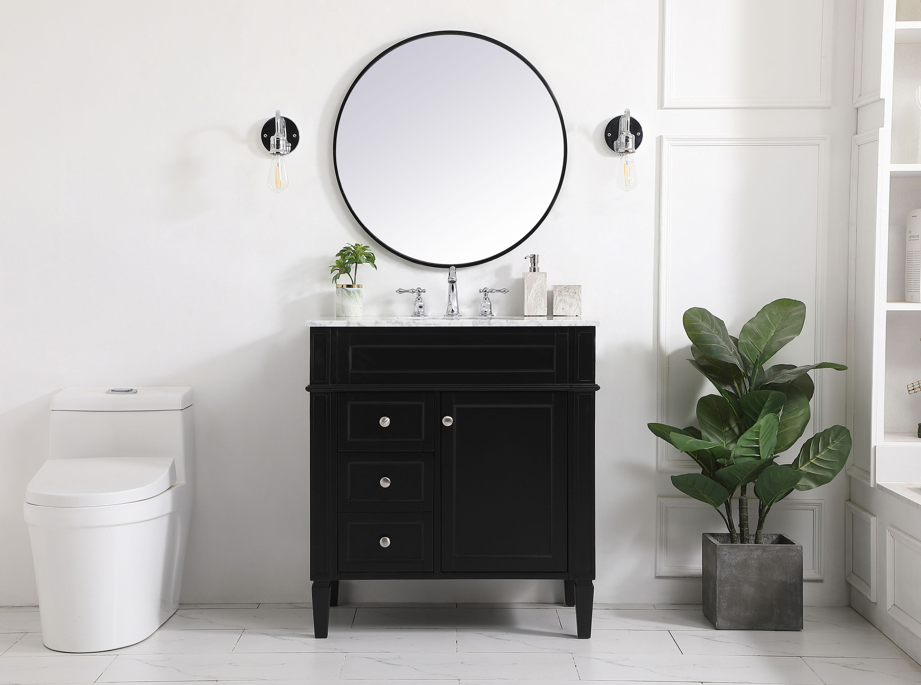 Elegant Decor HF37596BK Bath-Vanity-Combo - View #4