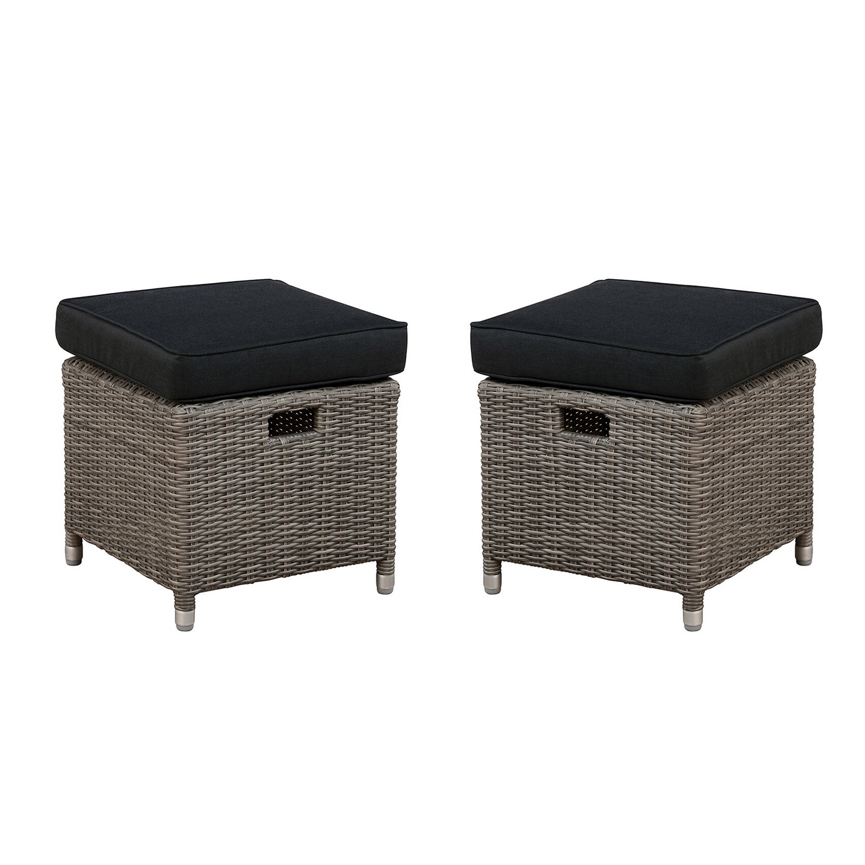 Gray Monaco 40'' All-Weather Wicker Outdoor Recliner with Ottoman