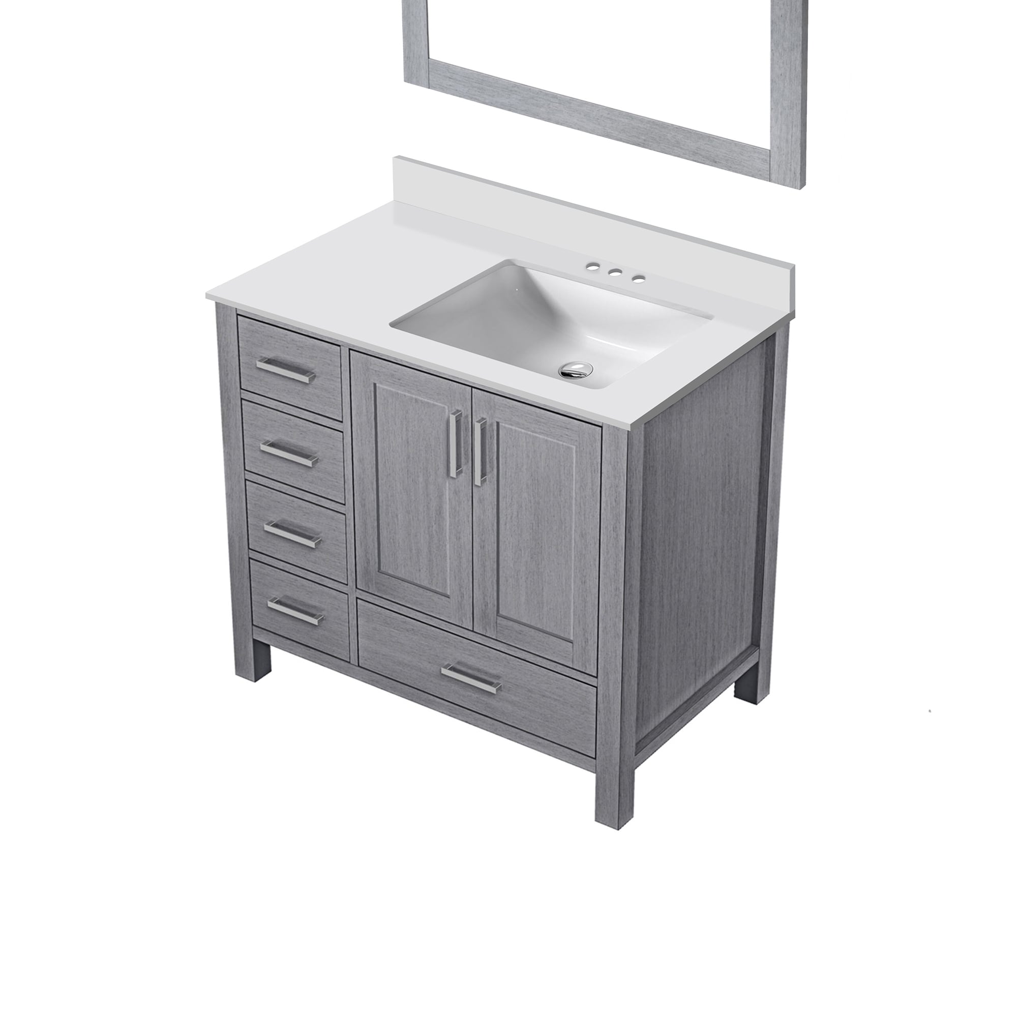 Lexora LJ342236SDWQM34R Bath-Vanity-Combo - View #2