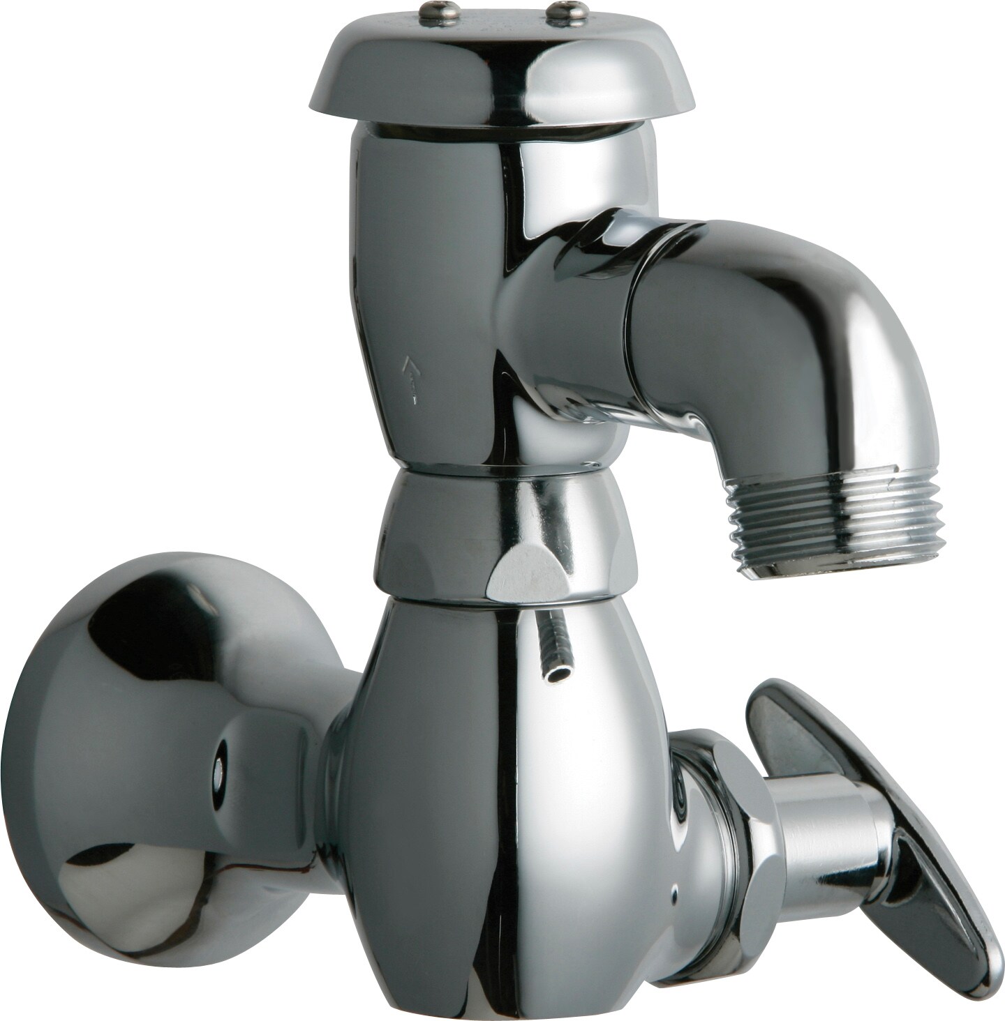 Chicago Faucets  952 Wall Mounted Hose Faucet with 34 Inch Treaded Male Outlet and Cross Handle  Commercial Grade