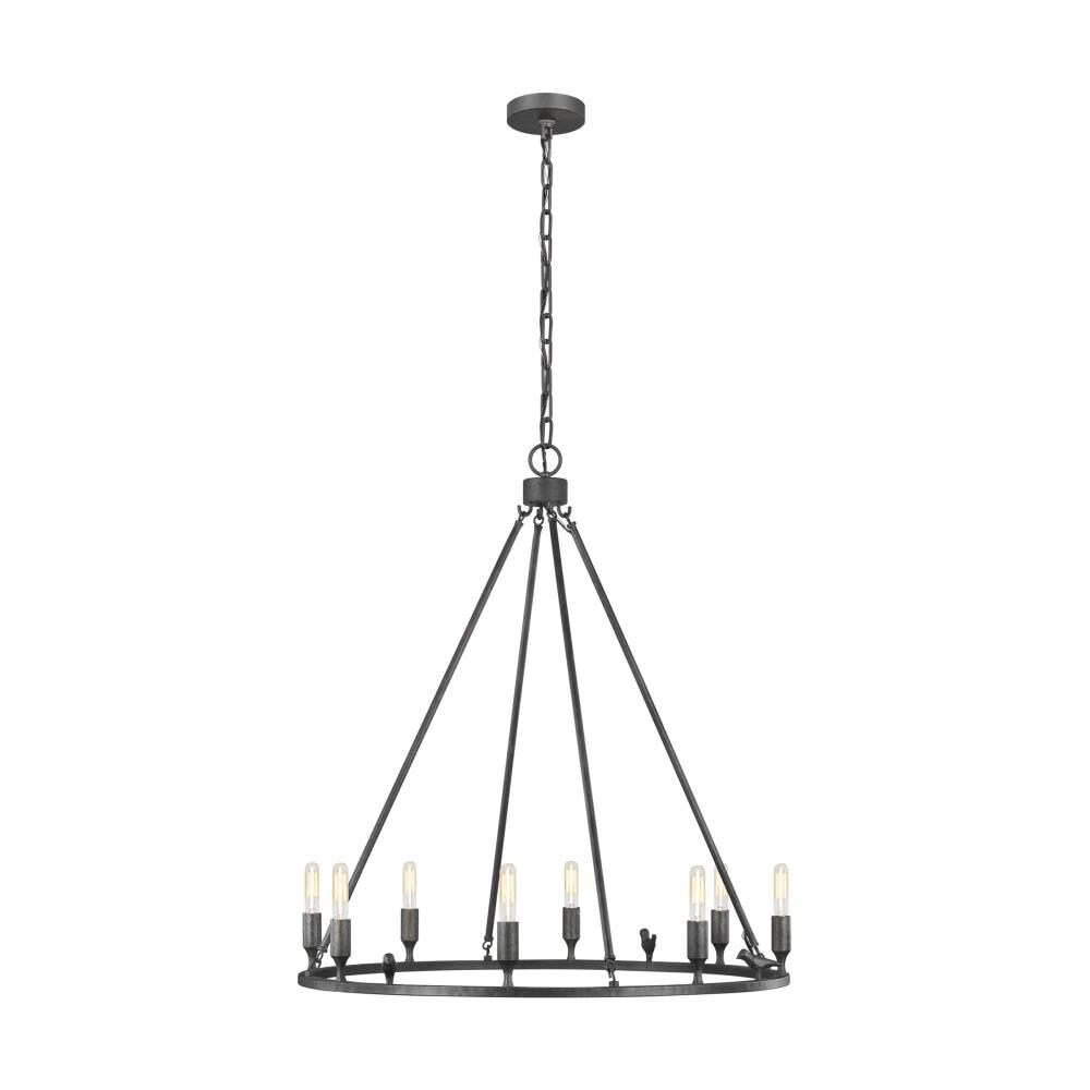 Generation Lighting Designers EC1048AI ED Ellen DeGeneres Caroline 8-Light Aged Iron Modern/Contemporary Chandelier