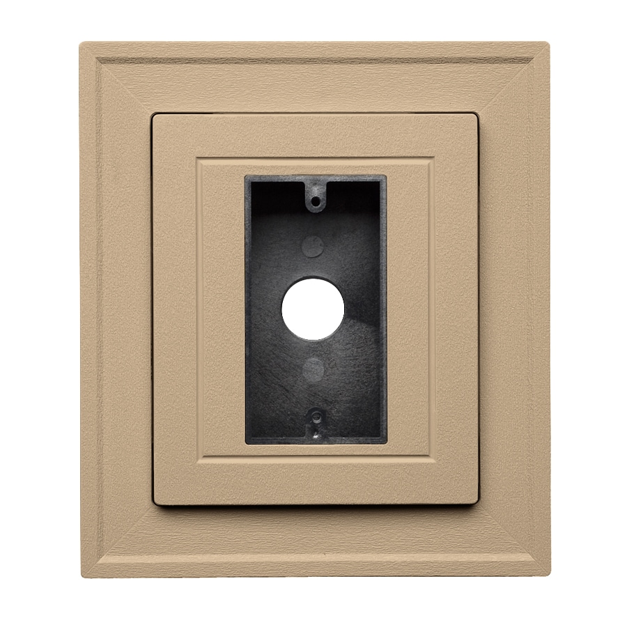 Ply Gem 140851 8.5-in x 7.5-in Hazelnut Vinyl Electrical Mounting Block
