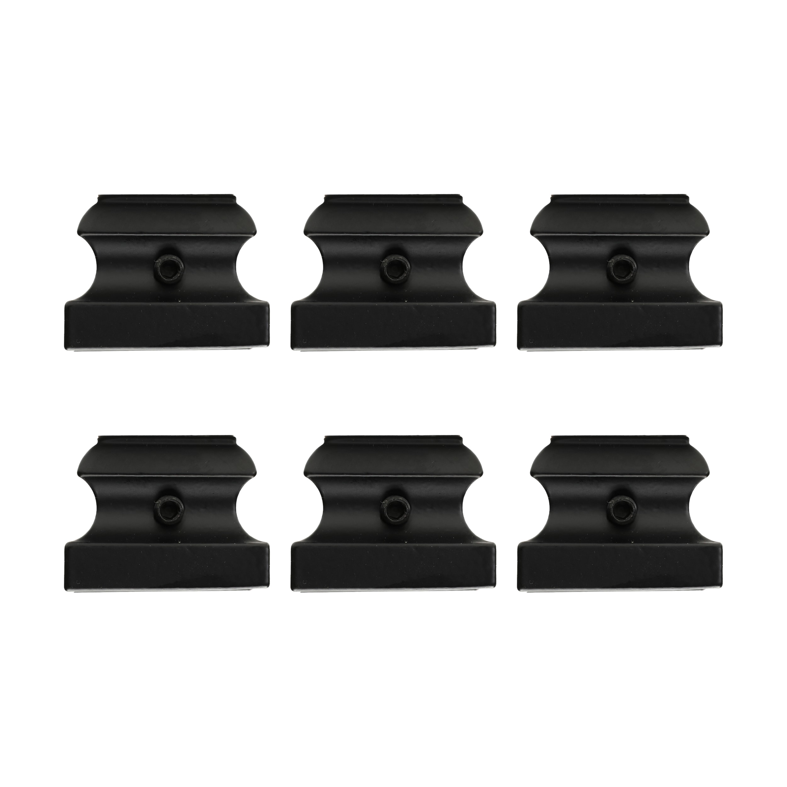 RELIABILT WGSH900SGB 1-in x 1.3125-in Decorative Semi Gloss Black Aluminum Square Stair Baluster Shoe (6-Pack)
