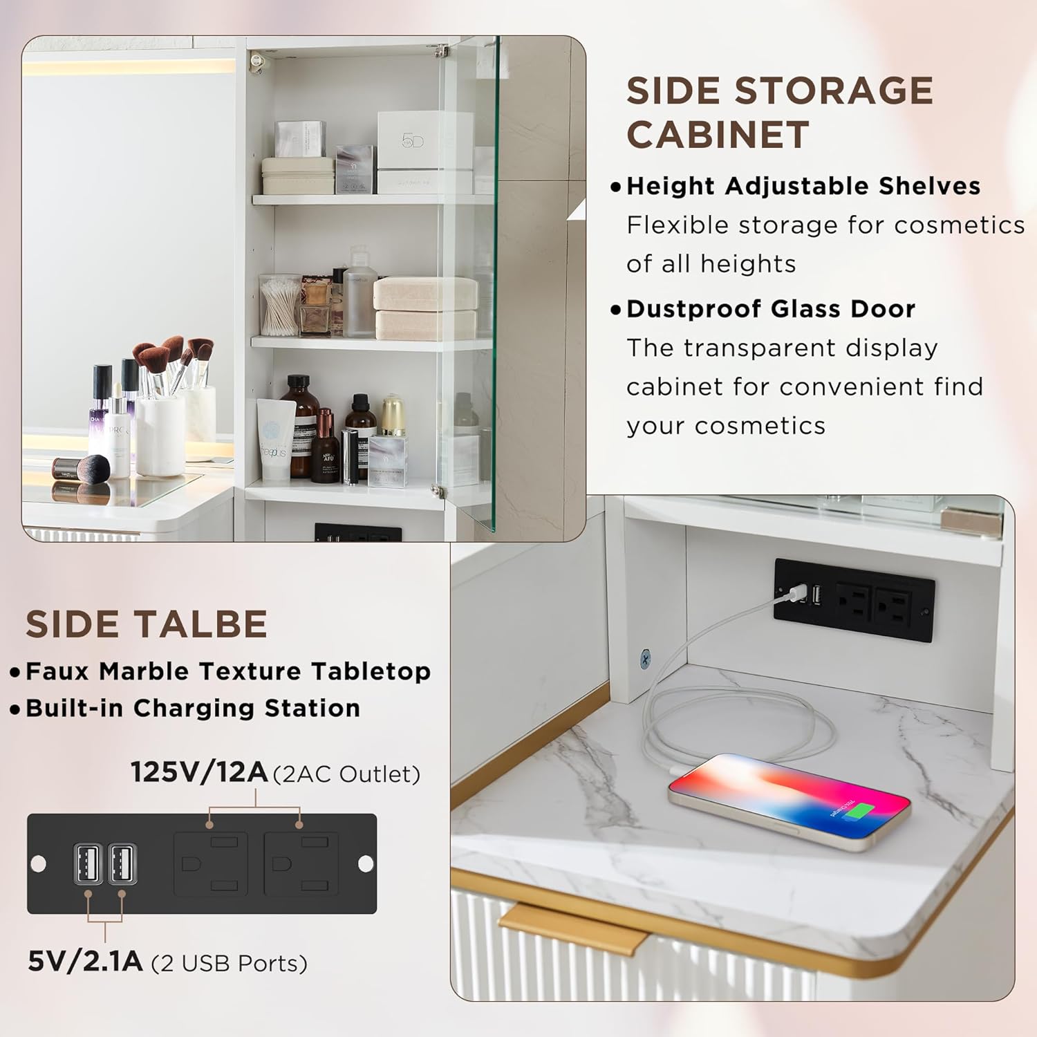 DecorUHome ILSC48VDWM-SWT-PRO Bedroom-Vanities - View #5