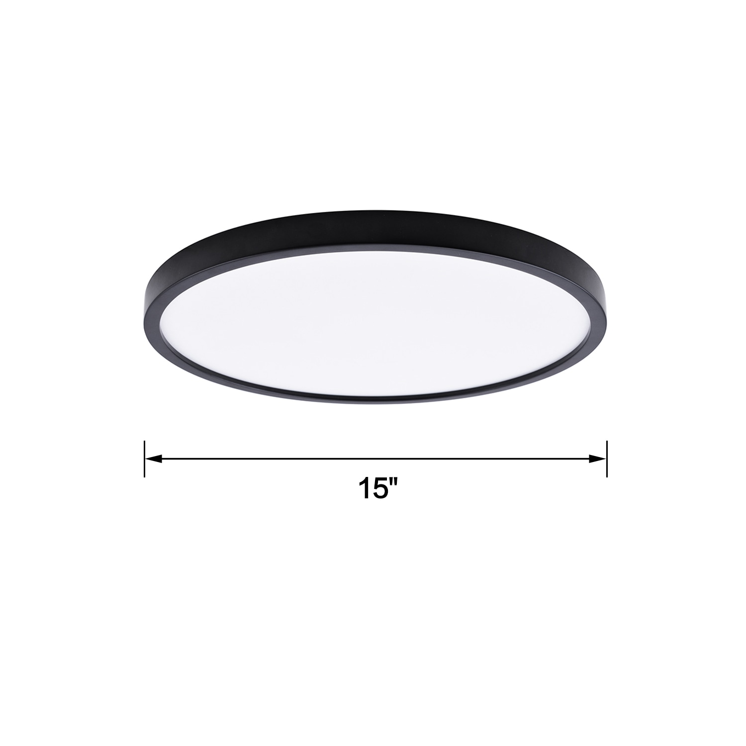 Project Source 1-Light 15-in Matte Black LED Flush Mount Light MXL1070 ...