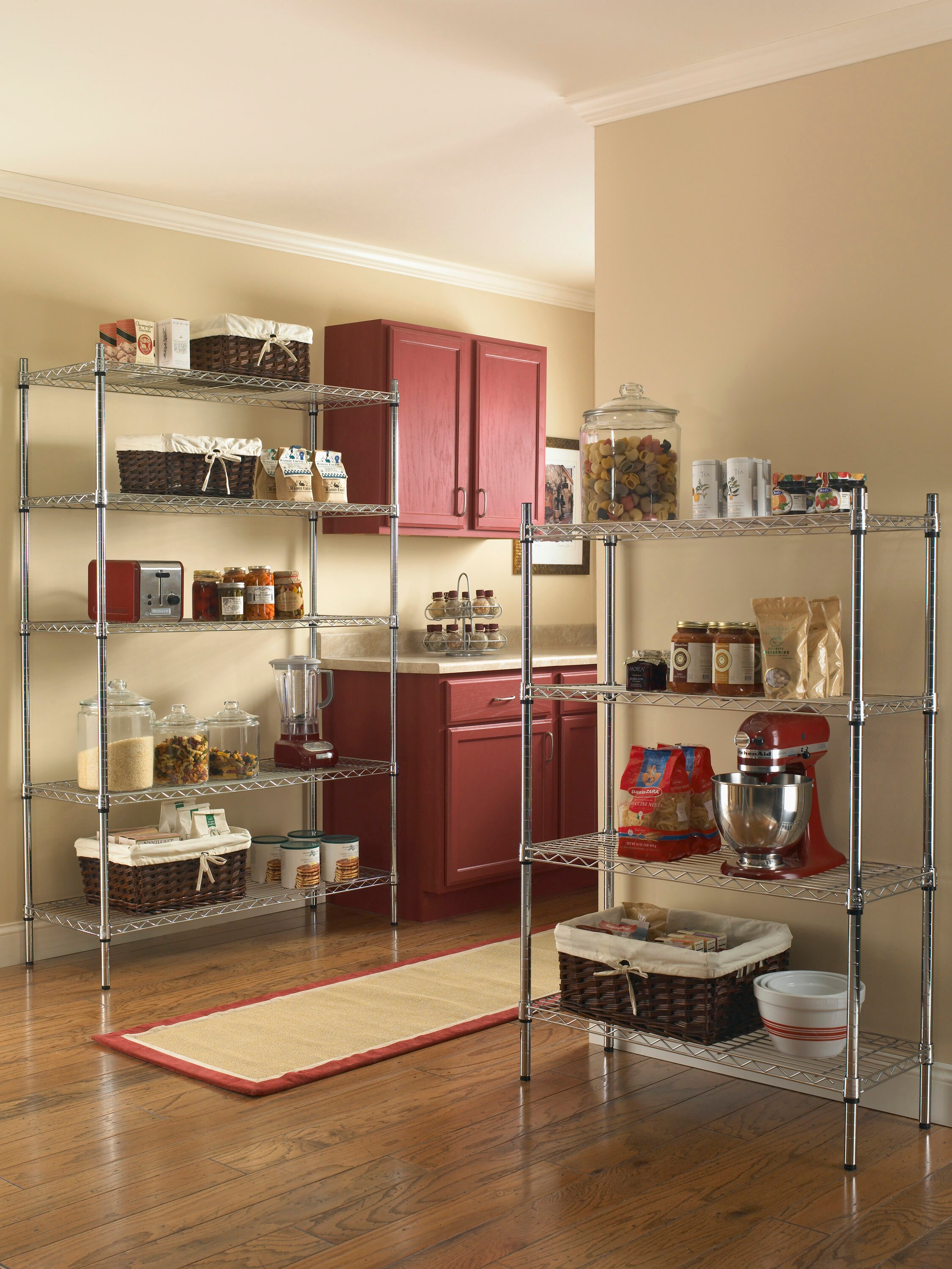 Style Selections Steel 4-Tier Utility Shelving Unit (35.7-in W x 14-in D x 53-in H) Chrome, (350-lb Capacity Per Shelf)