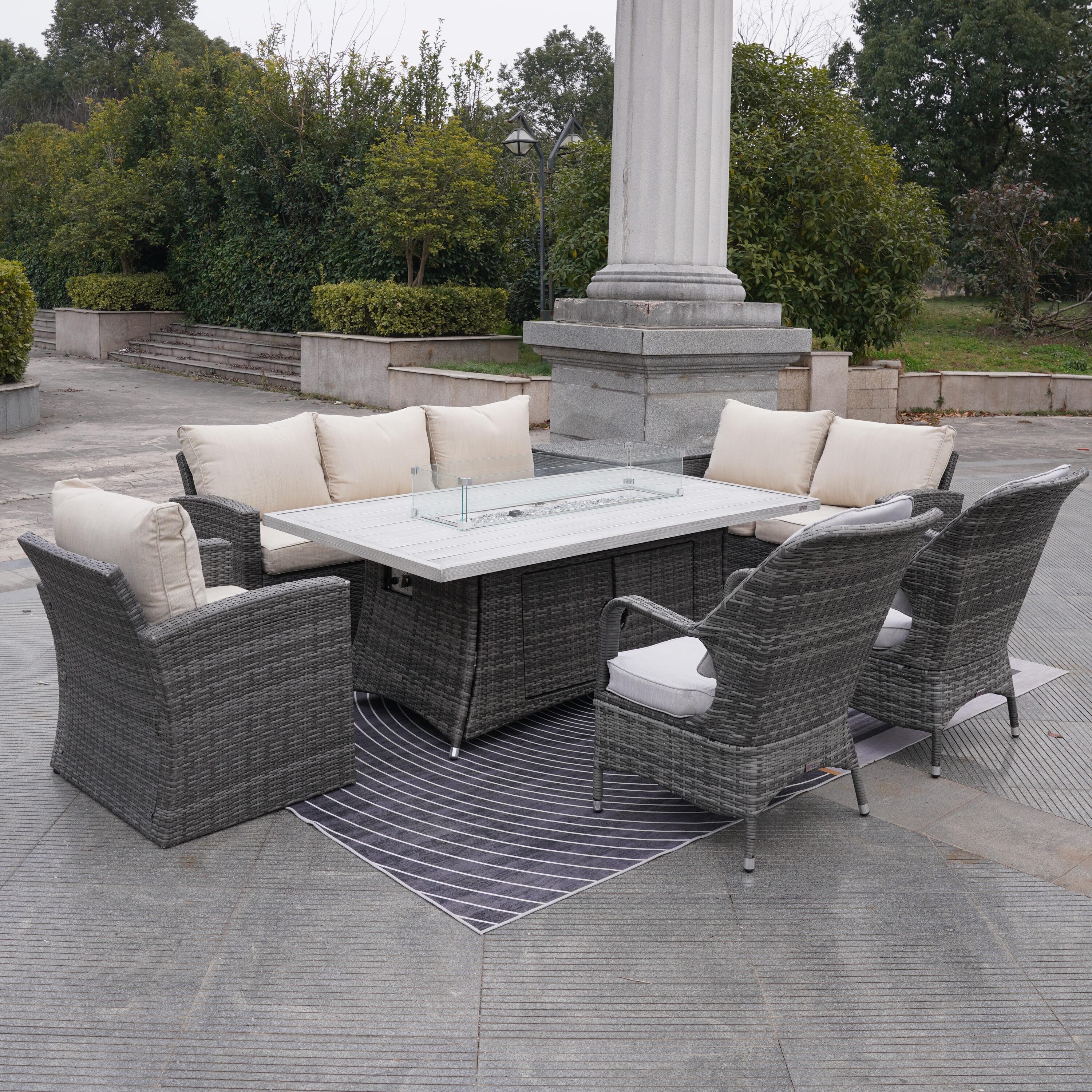 Direct Wicker DWG-1403B06RA009-G Patio-Dining-Sets - View #5