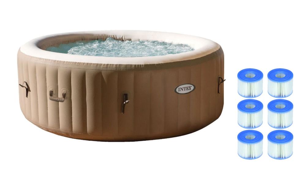 Intex 4 Person 140 Jet Round Inflatable Hot Tub At